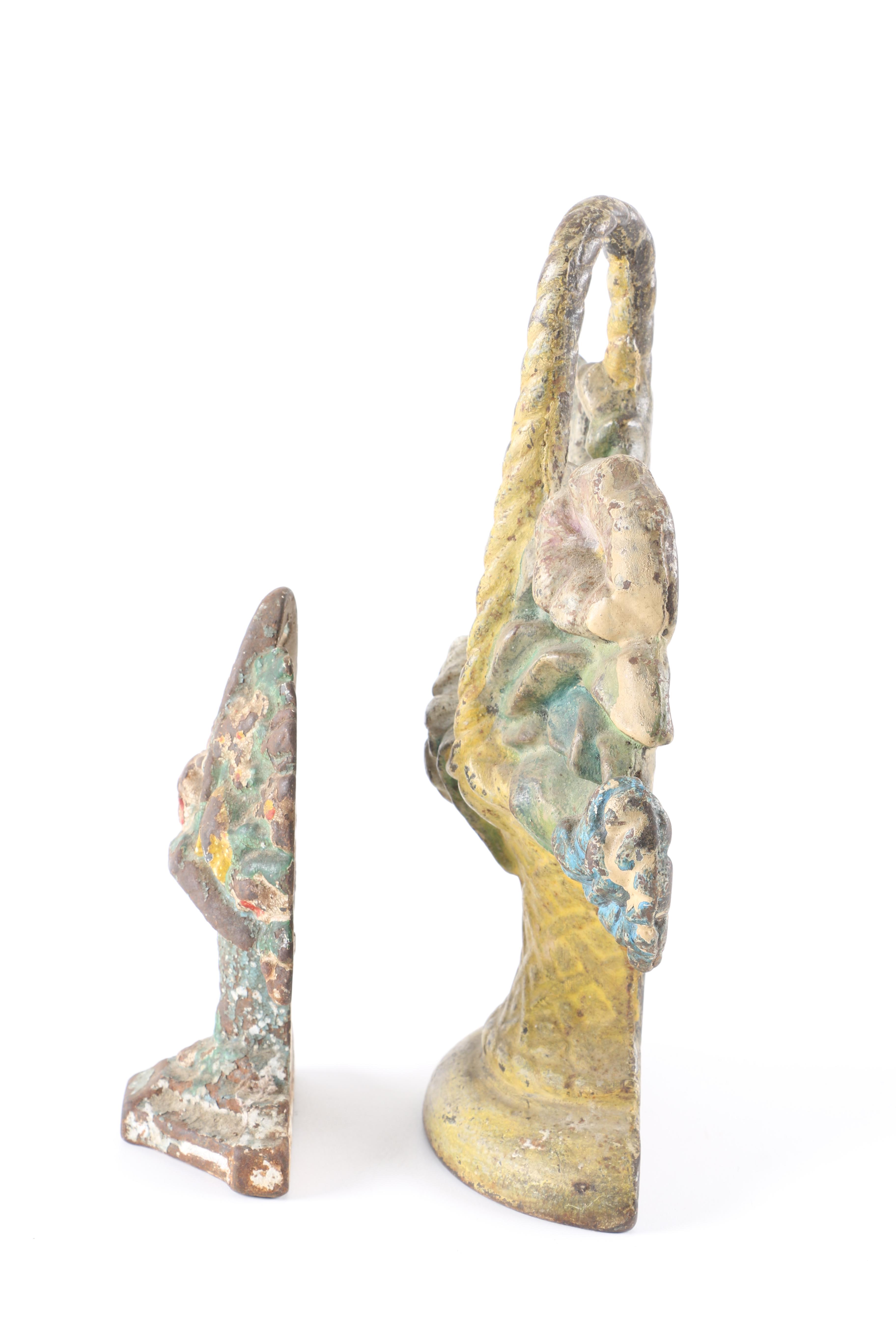 Metal Flower Basket Doorstops