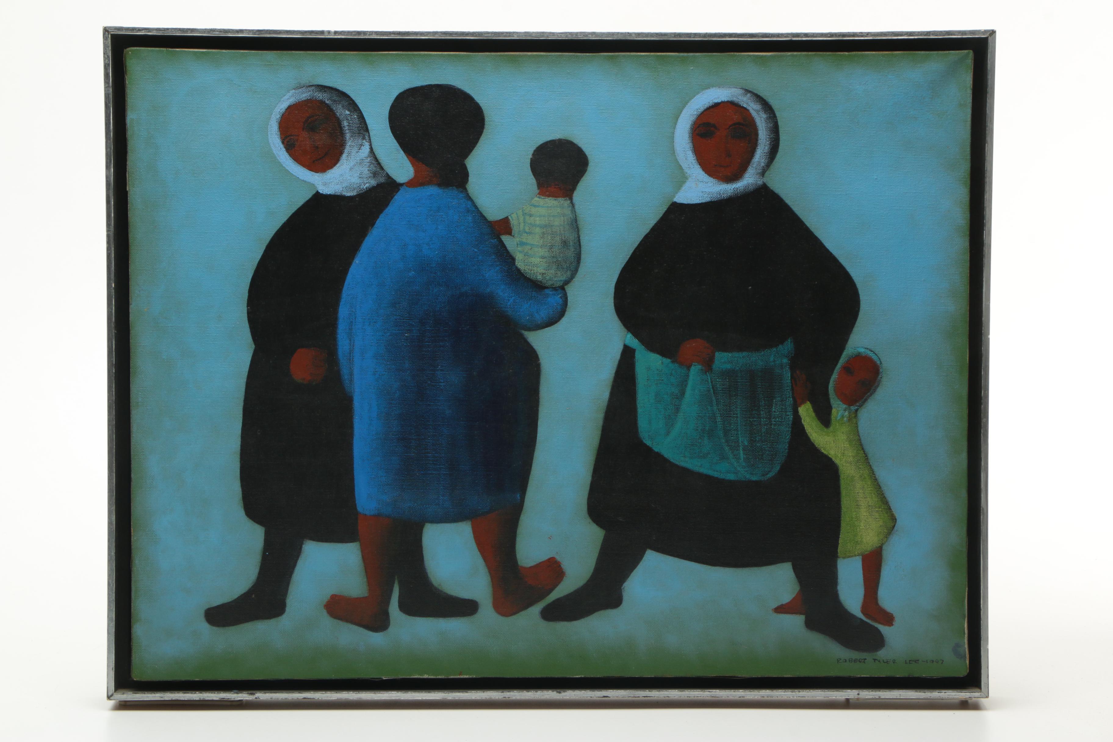 Lisa Maliszewski Acrylic Painting and Robert Tyler Lee Oil Painting