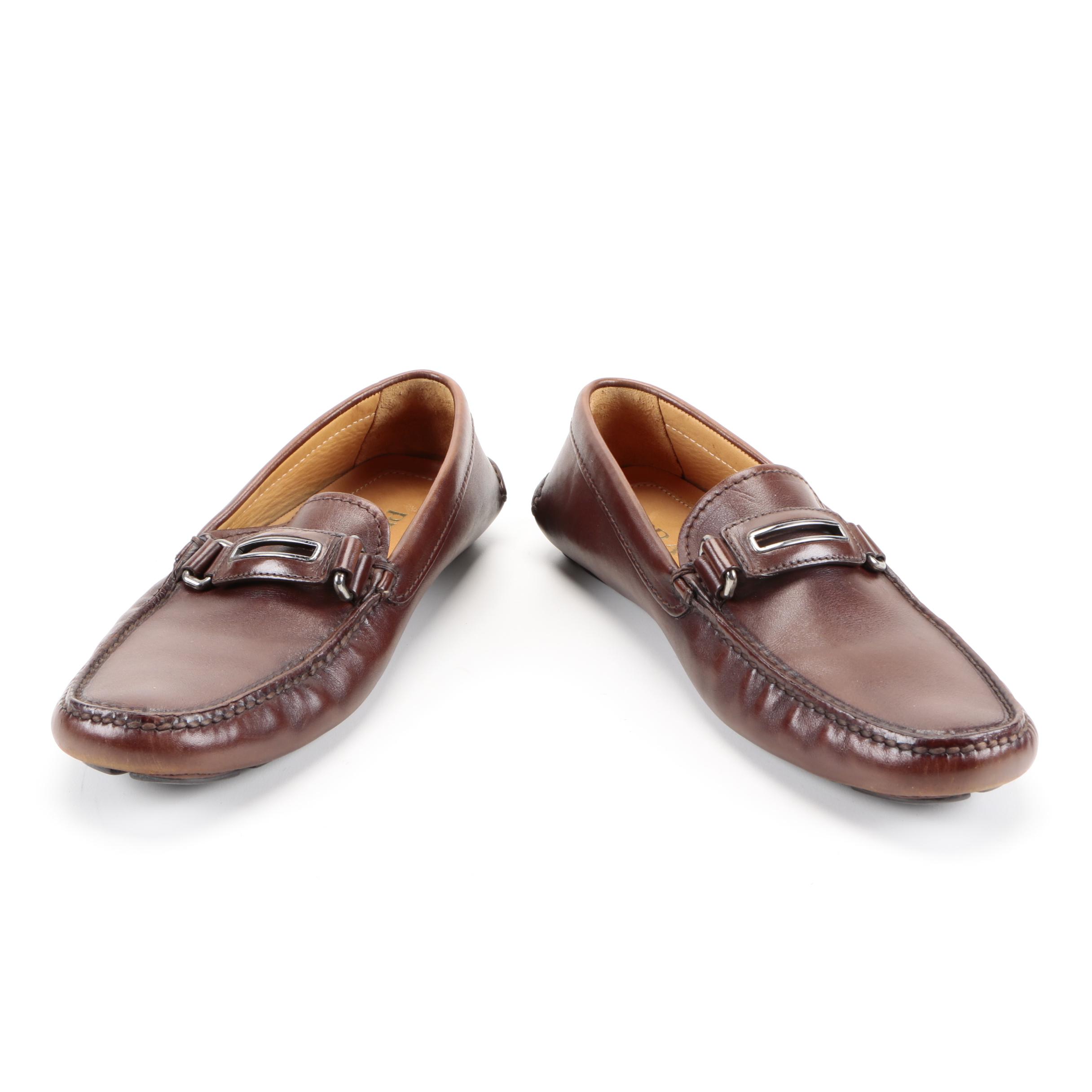 Men's Prada Brown Leather Loafers