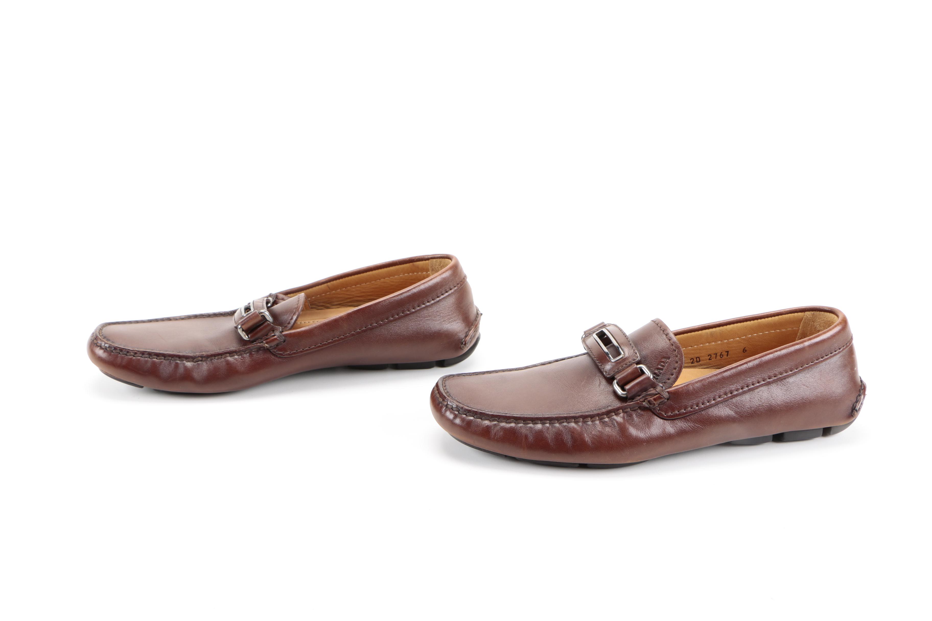 Men's Prada Brown Leather Loafers