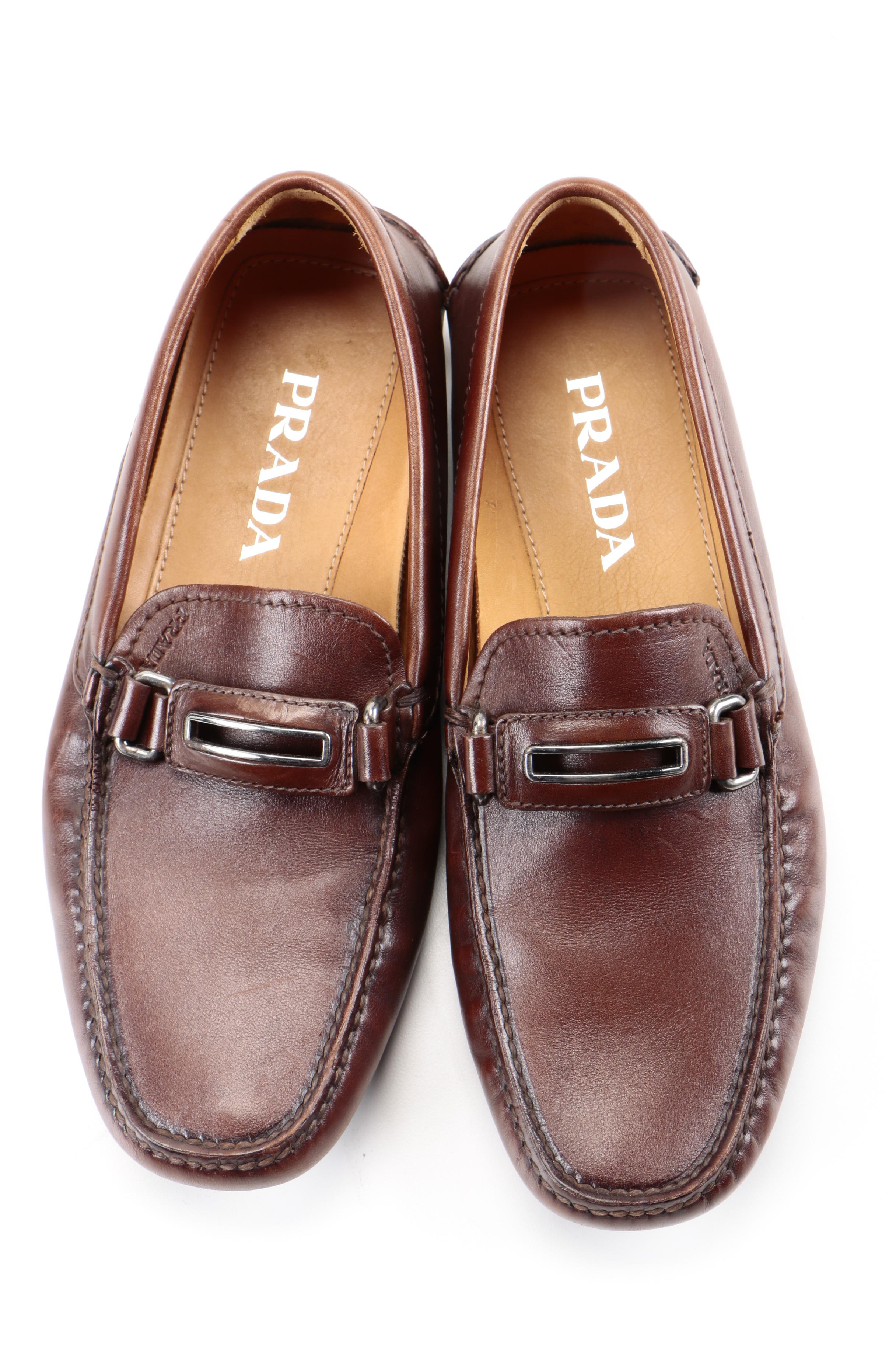 Men's Prada Brown Leather Loafers