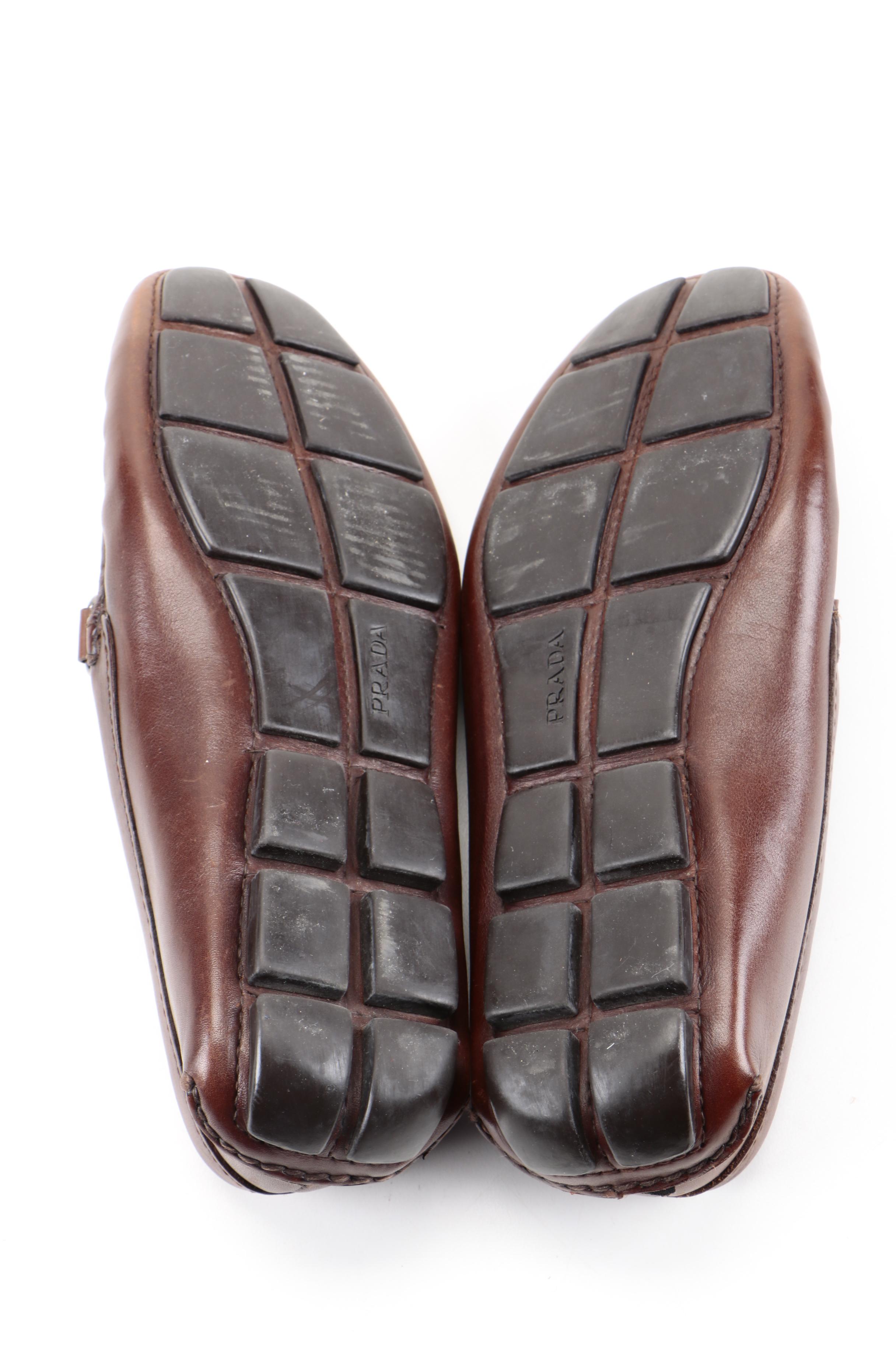 Men's Prada Brown Leather Loafers