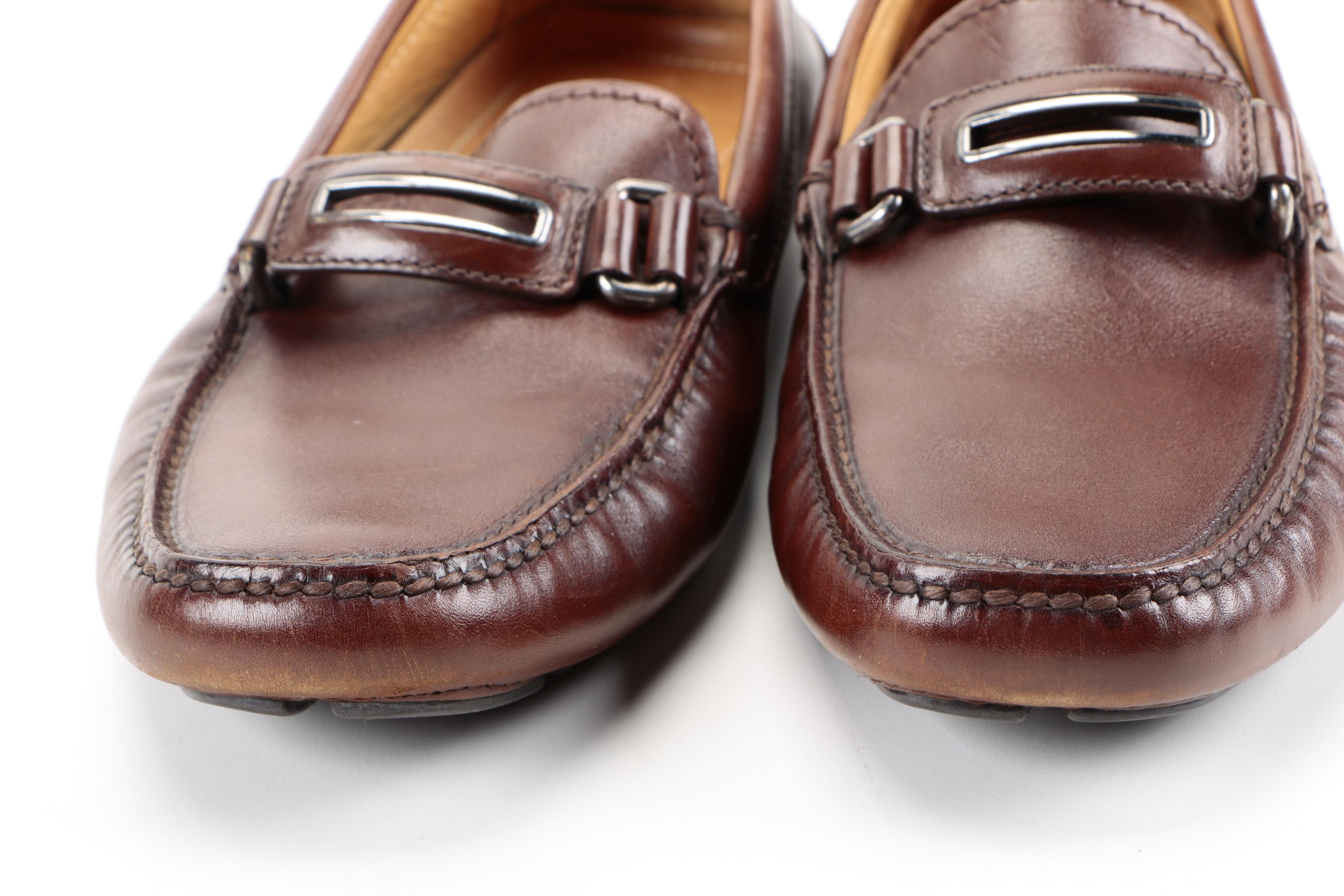 Men's Prada Brown Leather Loafers