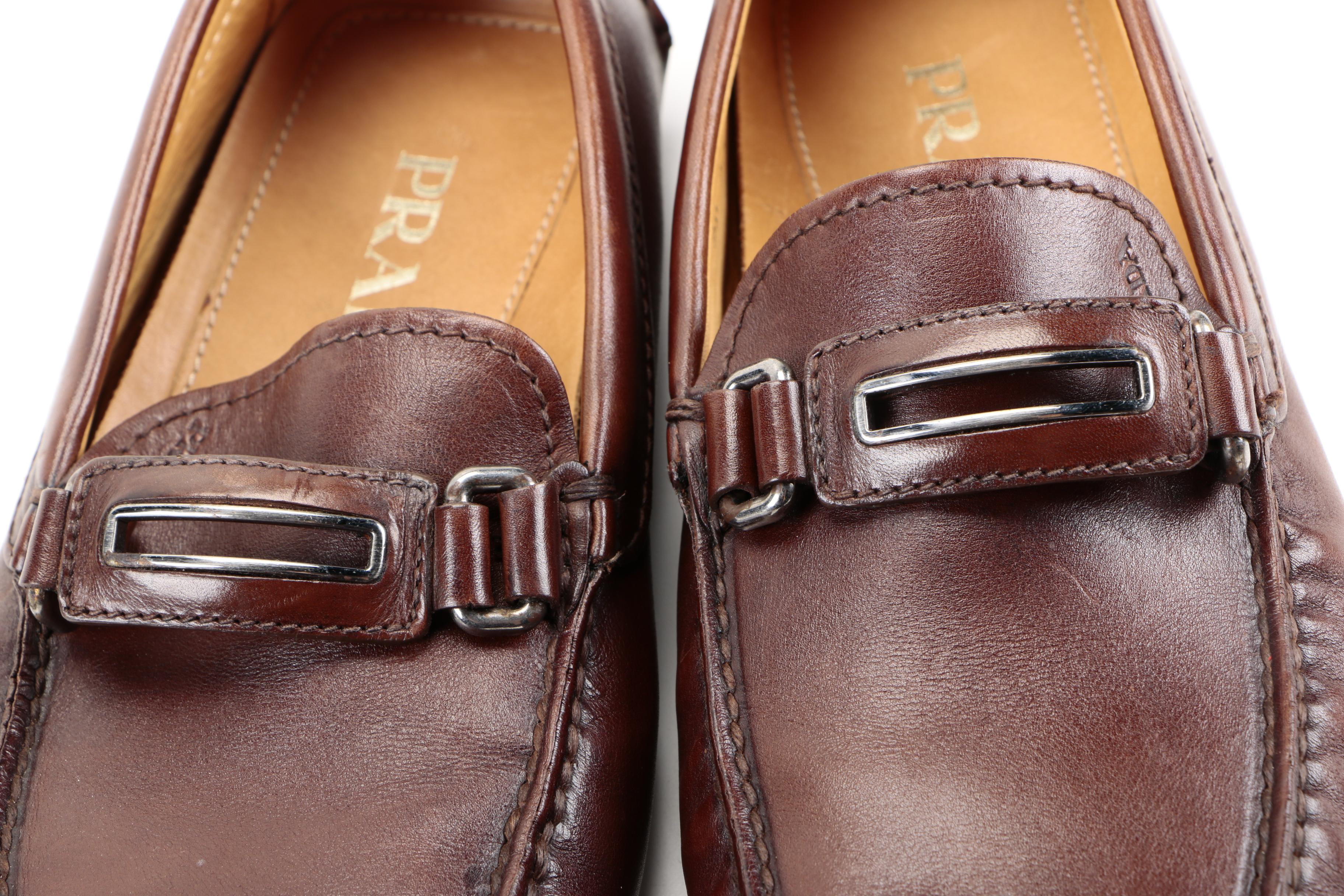 Men's Prada Brown Leather Loafers