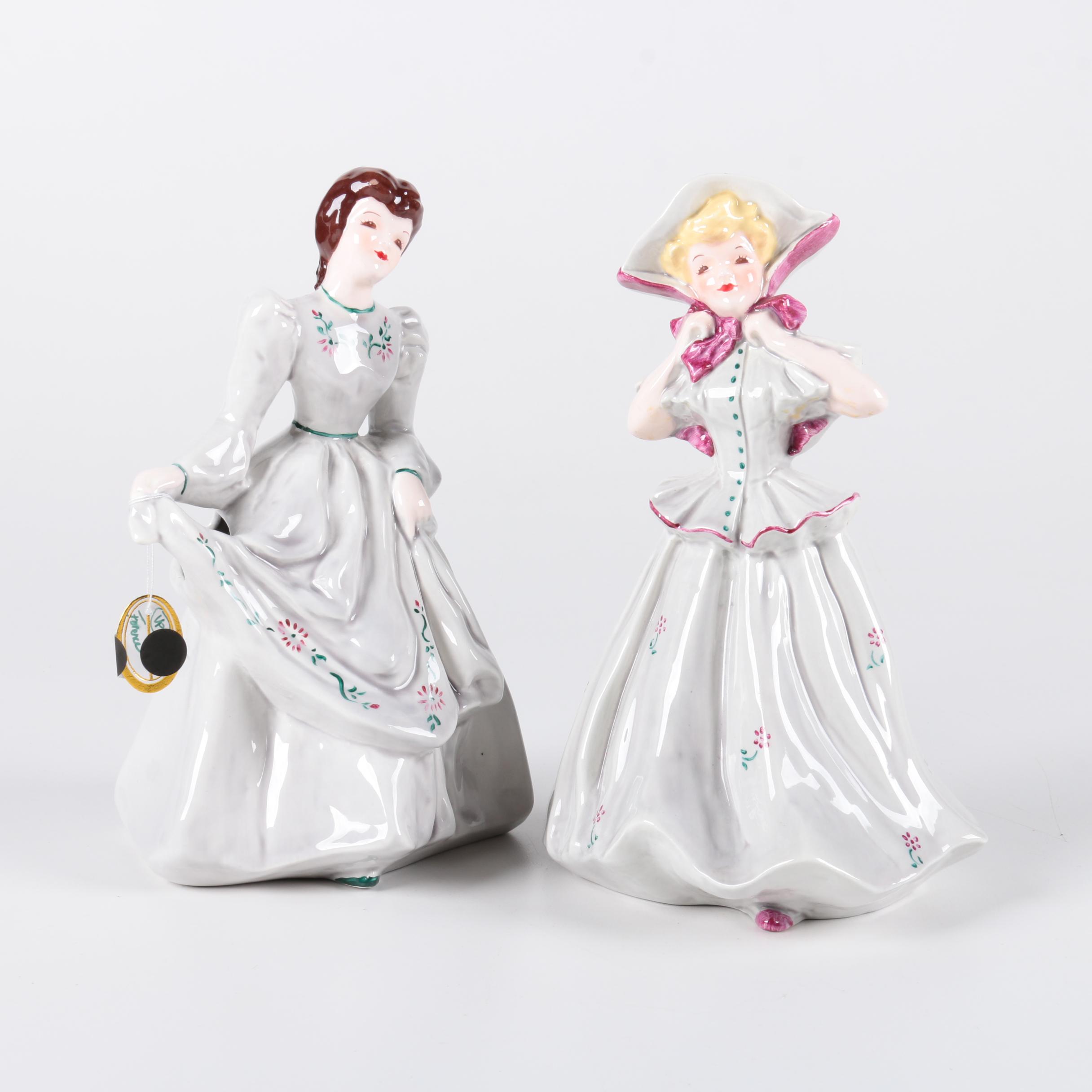 Pair of Vintage Florence Ceramics Figurines