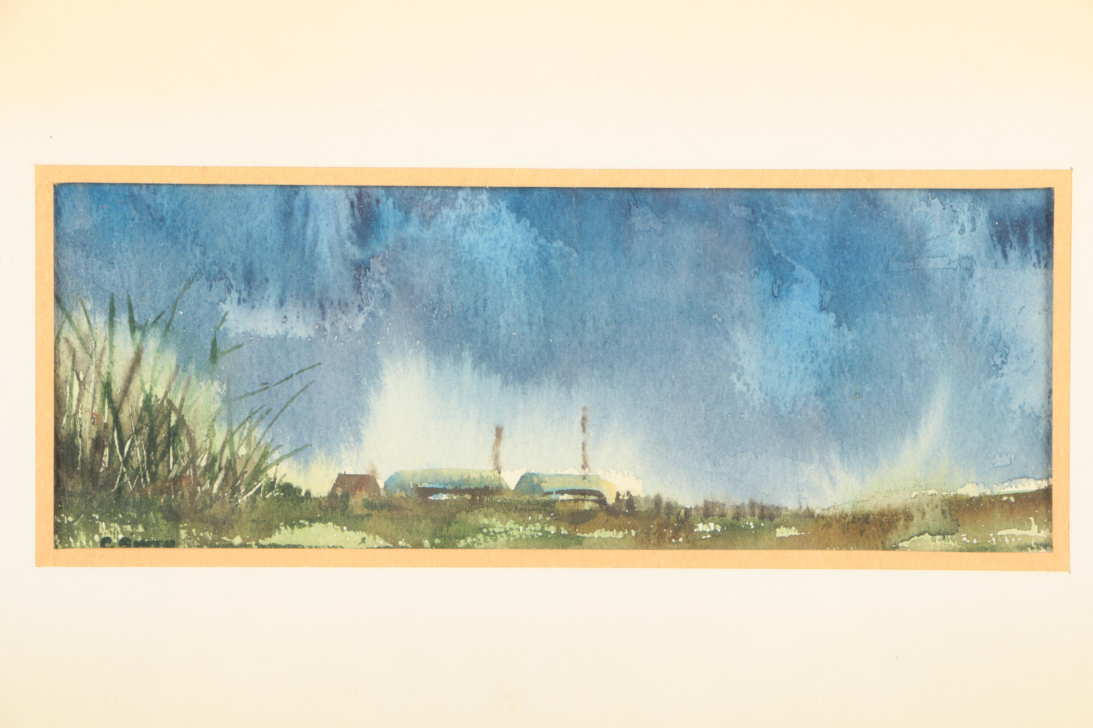 C. Smith Watercolor Painting of a Landscape