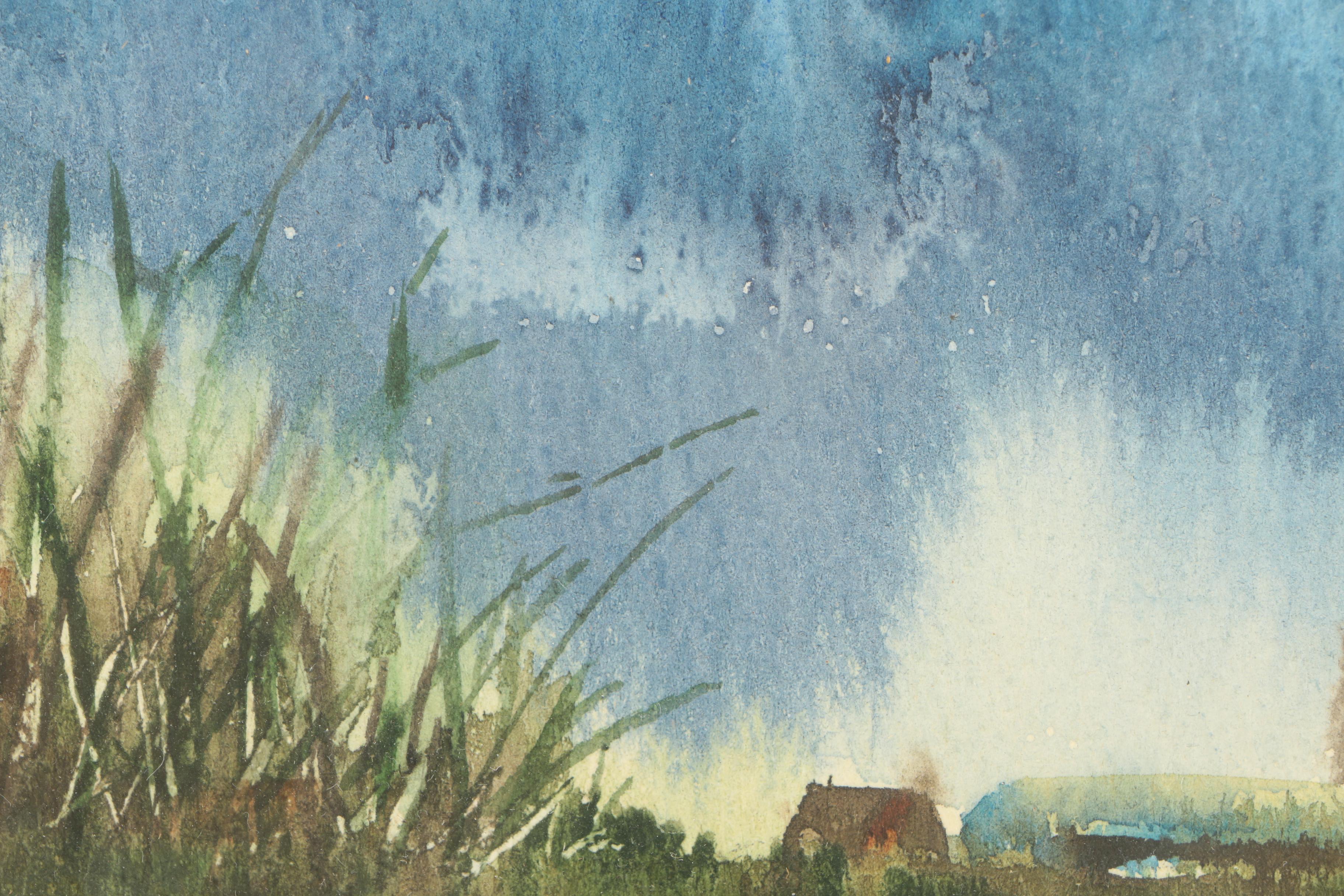 C. Smith Watercolor Painting of a Landscape