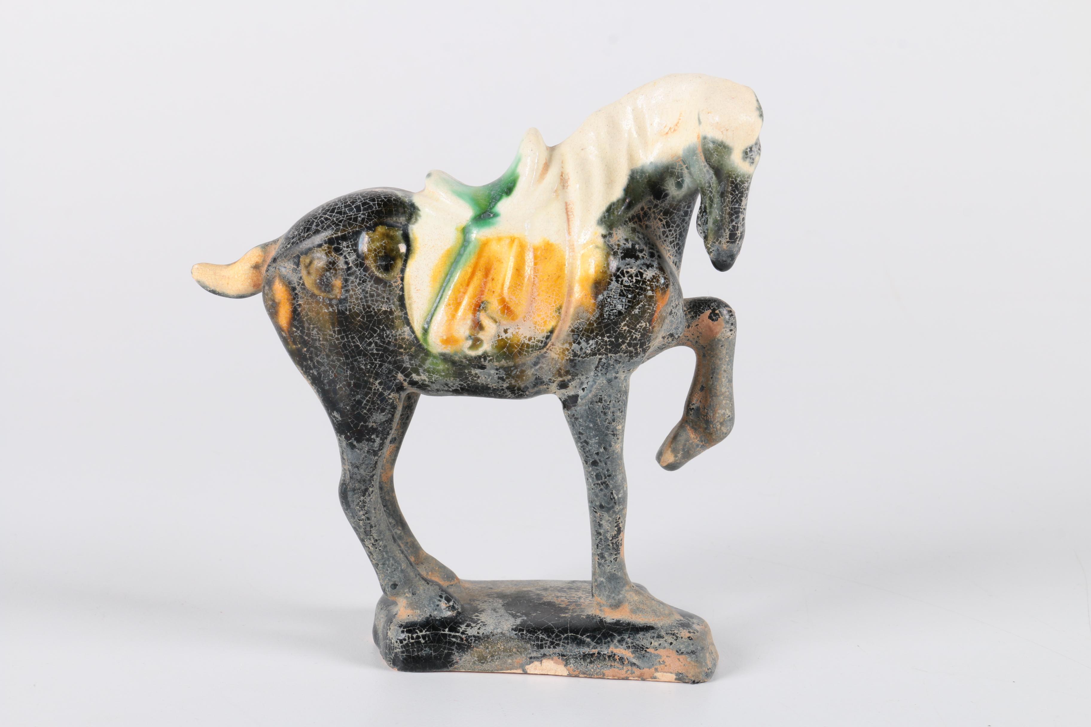 Tang Dynasty Style Ceramic Horse Figurines