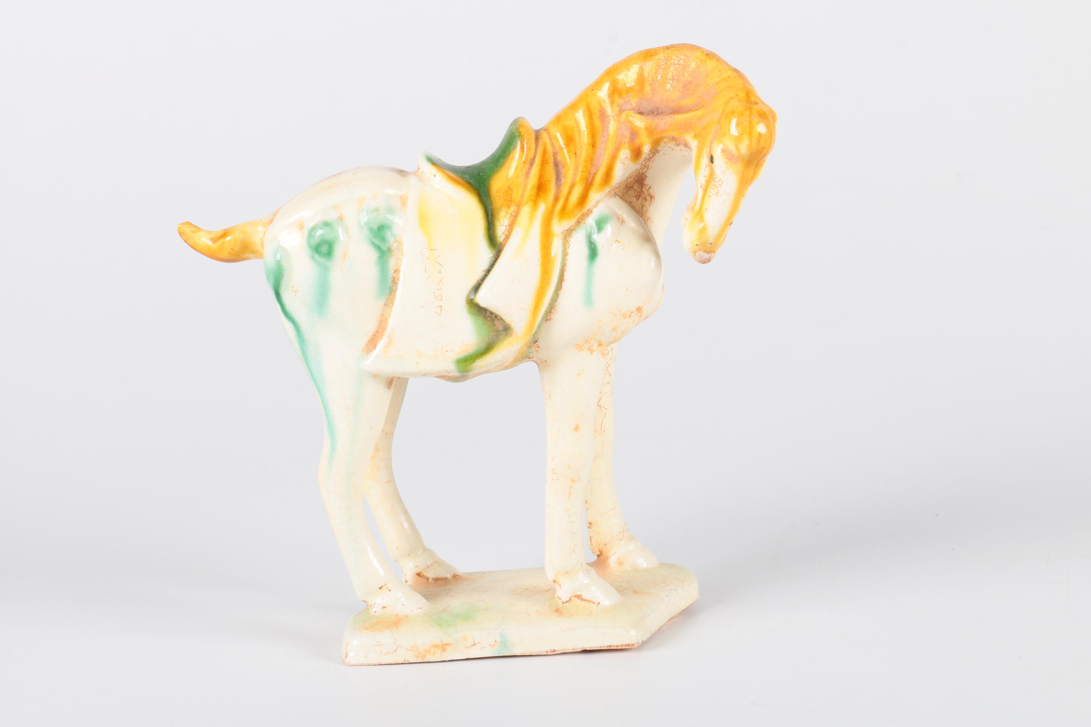 Tang Dynasty Style Ceramic Horse Figurines