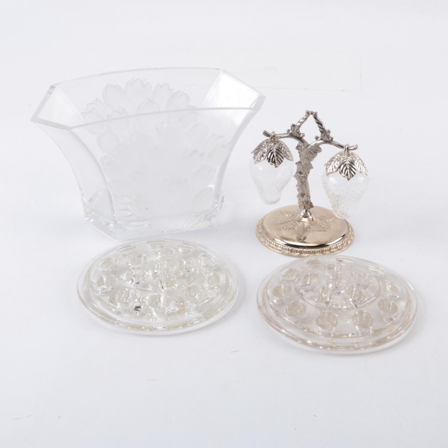 Glass and Silver Plate Décor