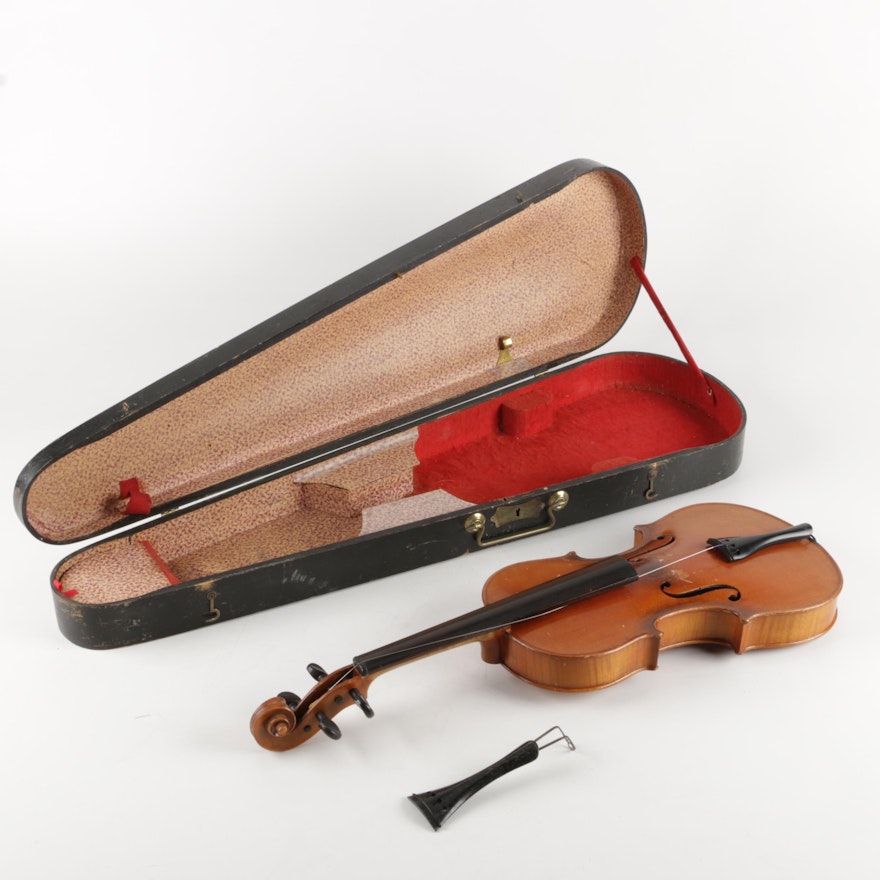 Vintage Full-Size Violin and Case