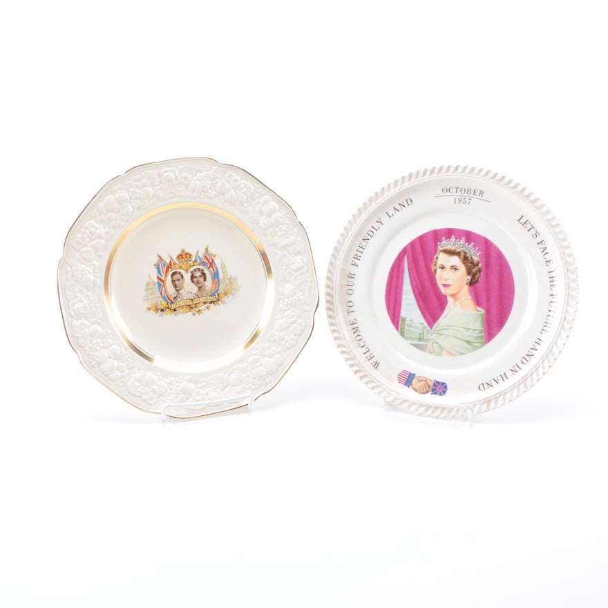 English Royalty North America Tour Commemorative Plates