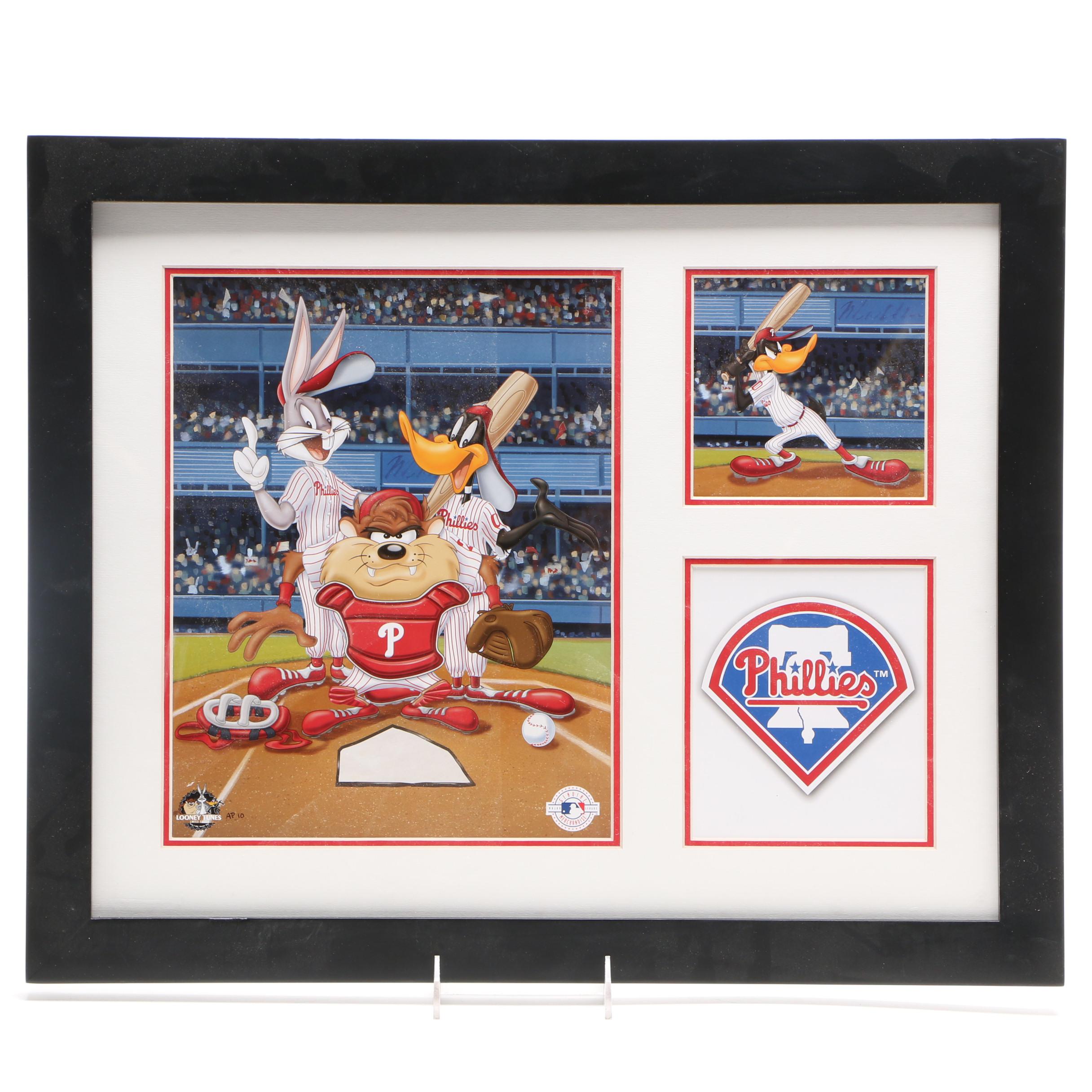 Looney Tunes 2001 Limited Edition Offset Lithograph "Philadelphia Phillies"