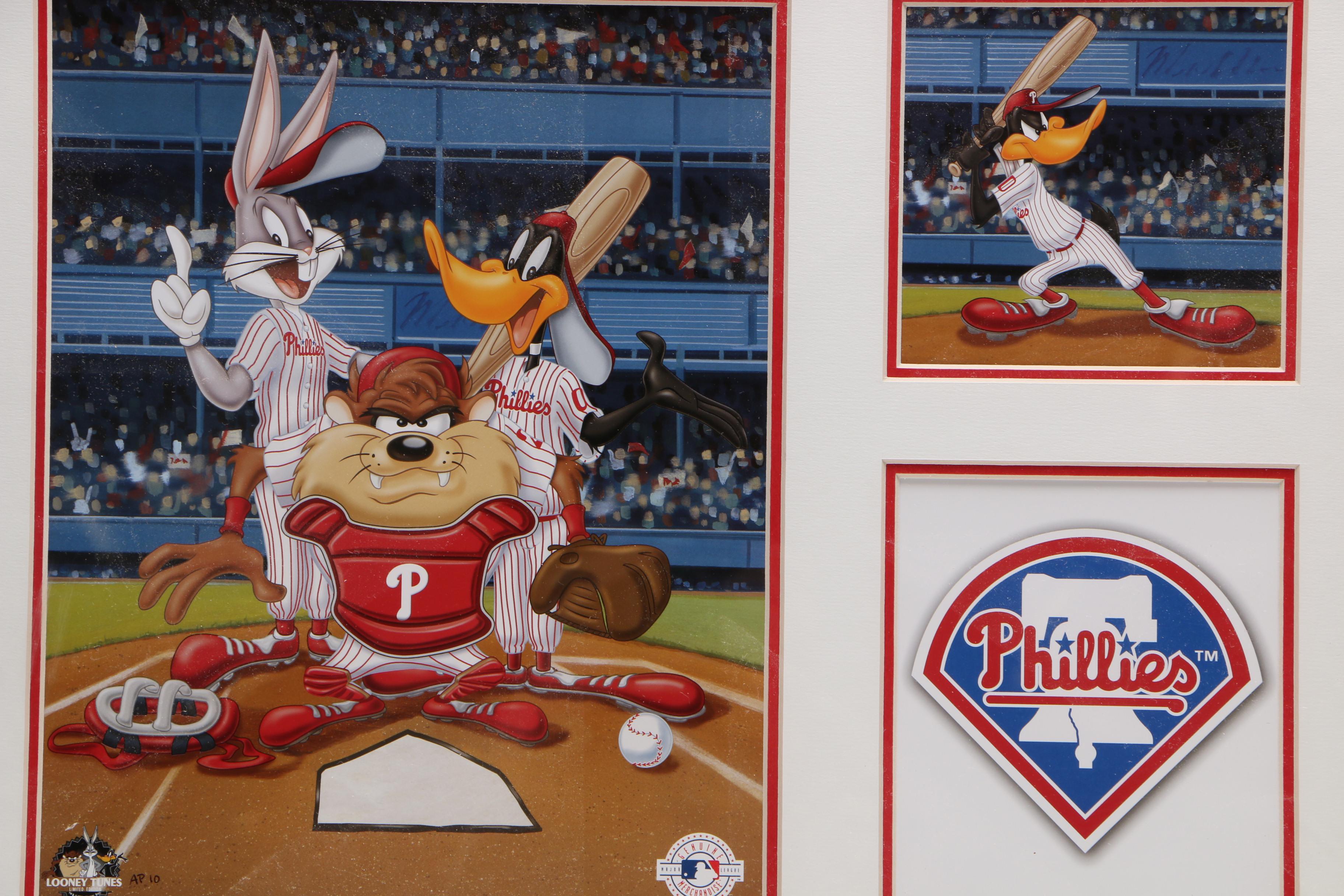 Looney Tunes 2001 Limited Edition Offset Lithograph "Philadelphia Phillies"