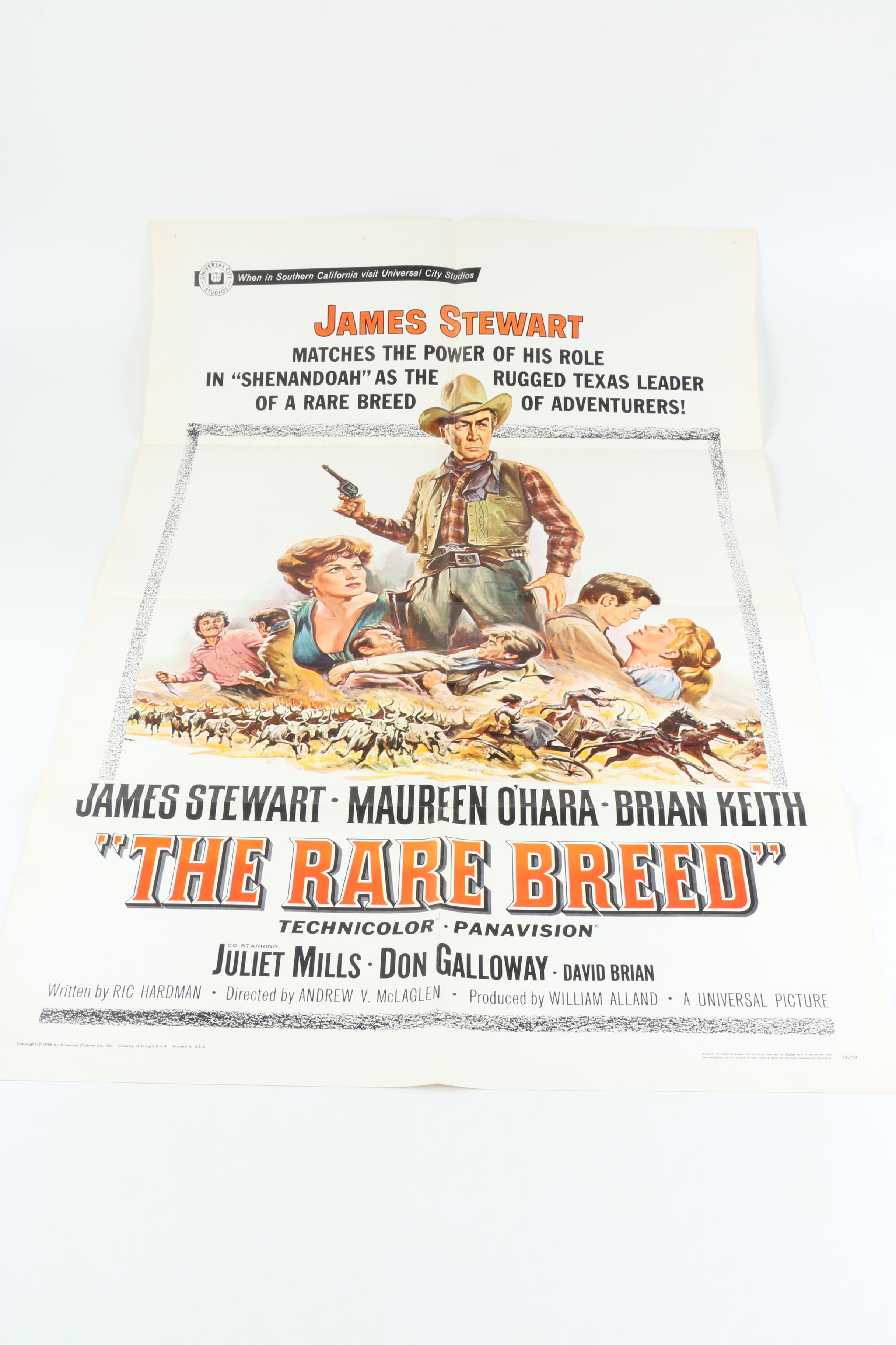 1966 "The Rare Breed" and 1973 "Oklahoma Crude" Movie Posters and Lobby Cards