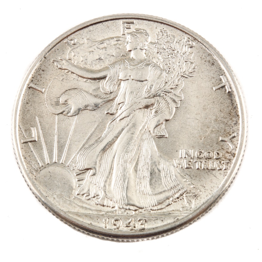 1943 Walking Liberty Silver Half Dollar