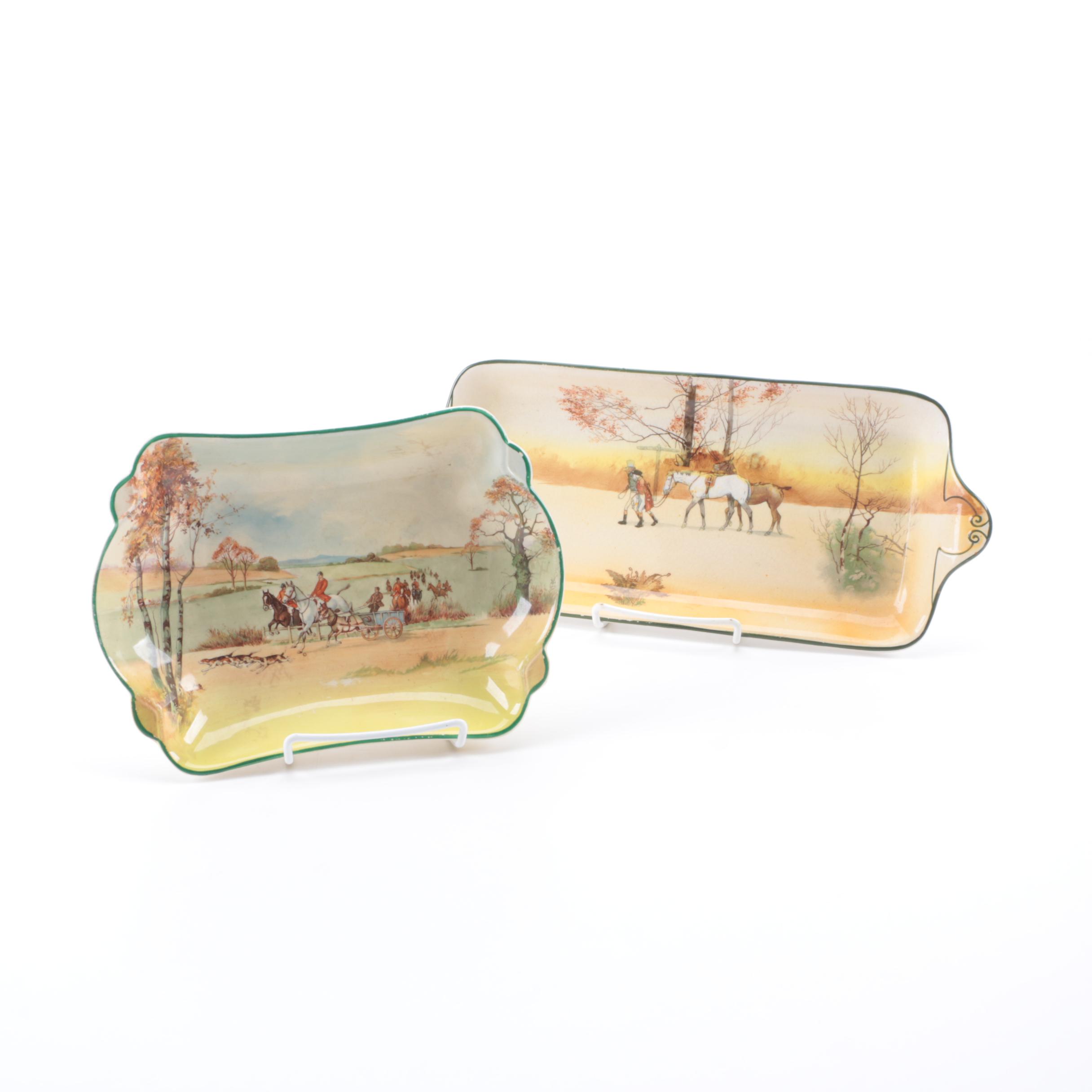 Royal Doulton Hunting Scene Sandwich Trays