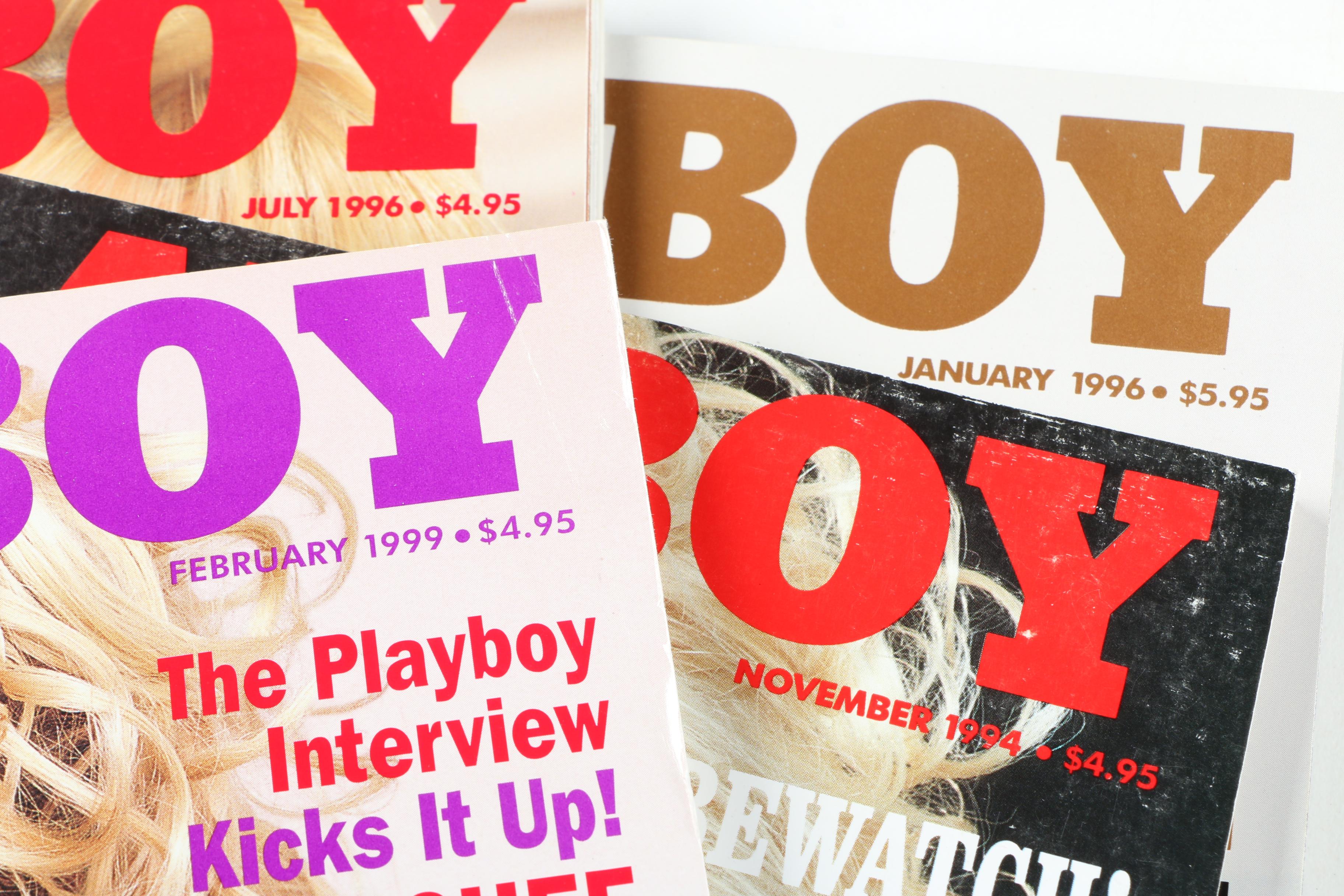 Collection of "Playboy" Magazines Featuring Pamela Anderson and Jenny McCarthy