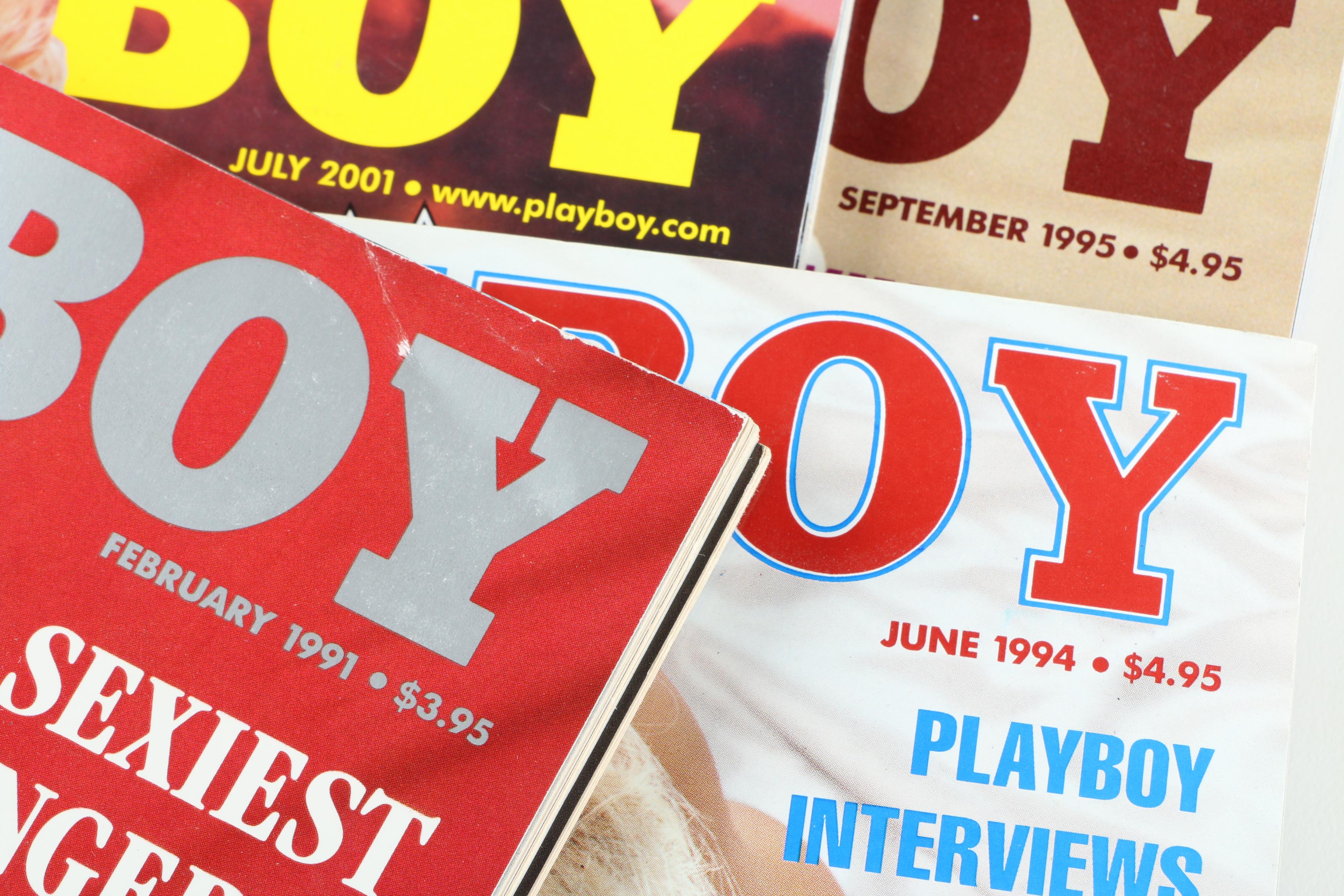 Collection of "Playboy" Magazines Featuring Pamela Anderson and Jenny McCarthy