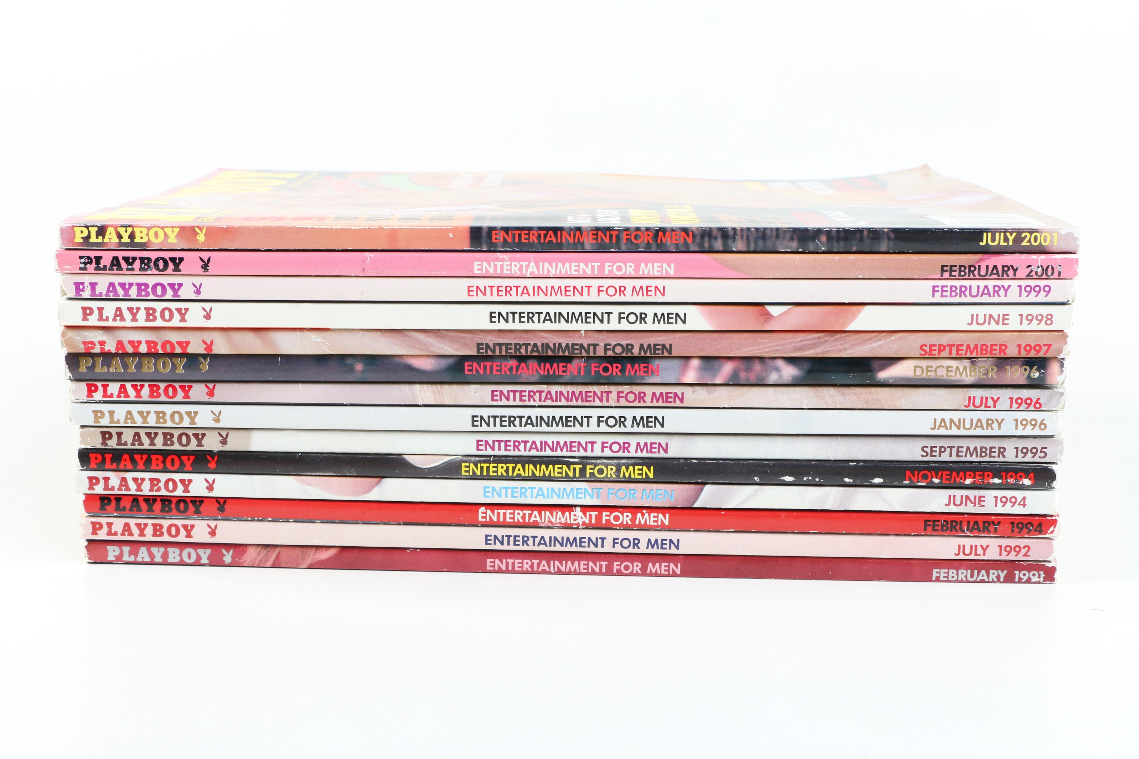 Collection of "Playboy" Magazines Featuring Pamela Anderson and Jenny McCarthy