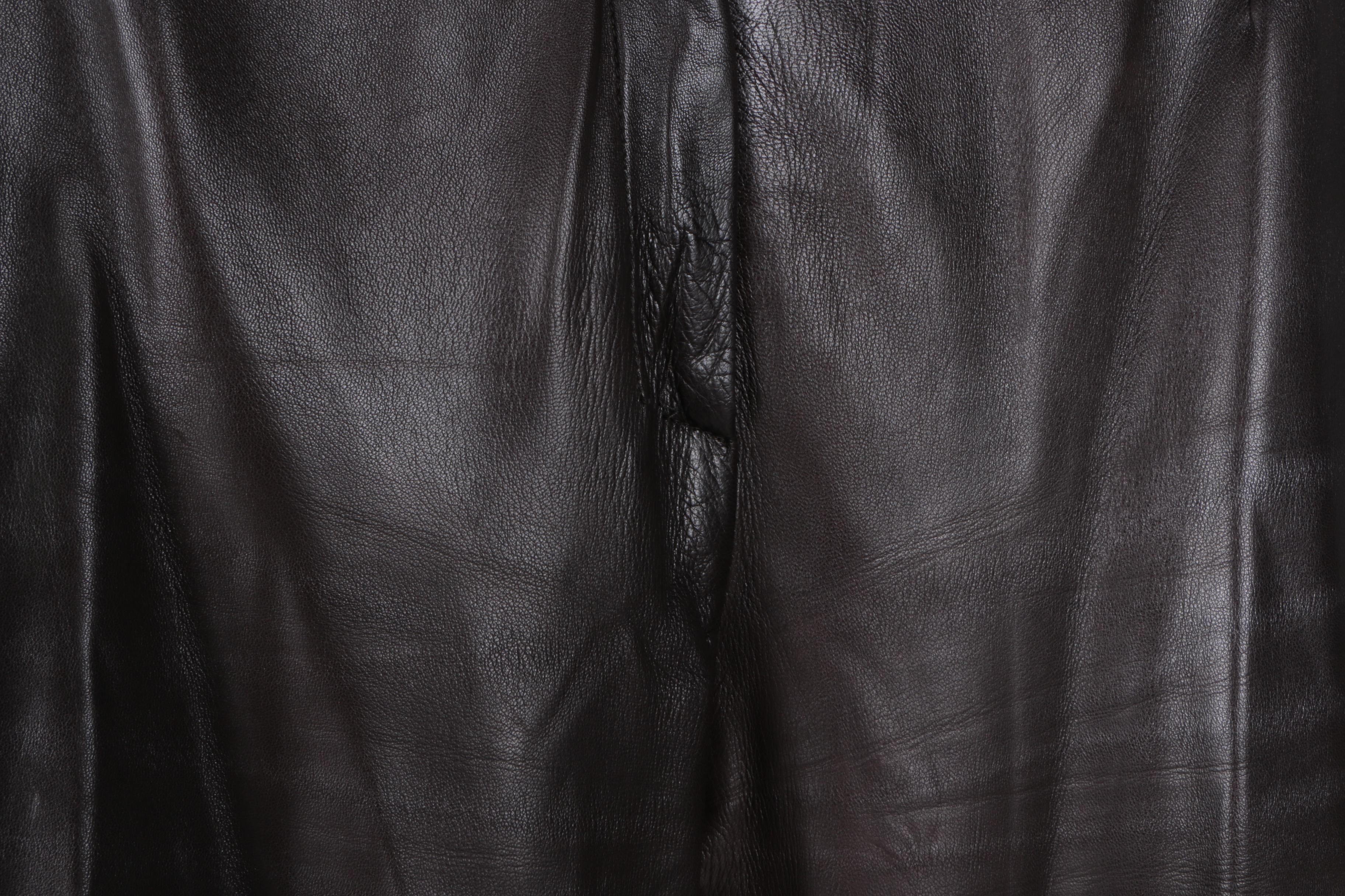 Women's Max Mara Brown Leather Pants