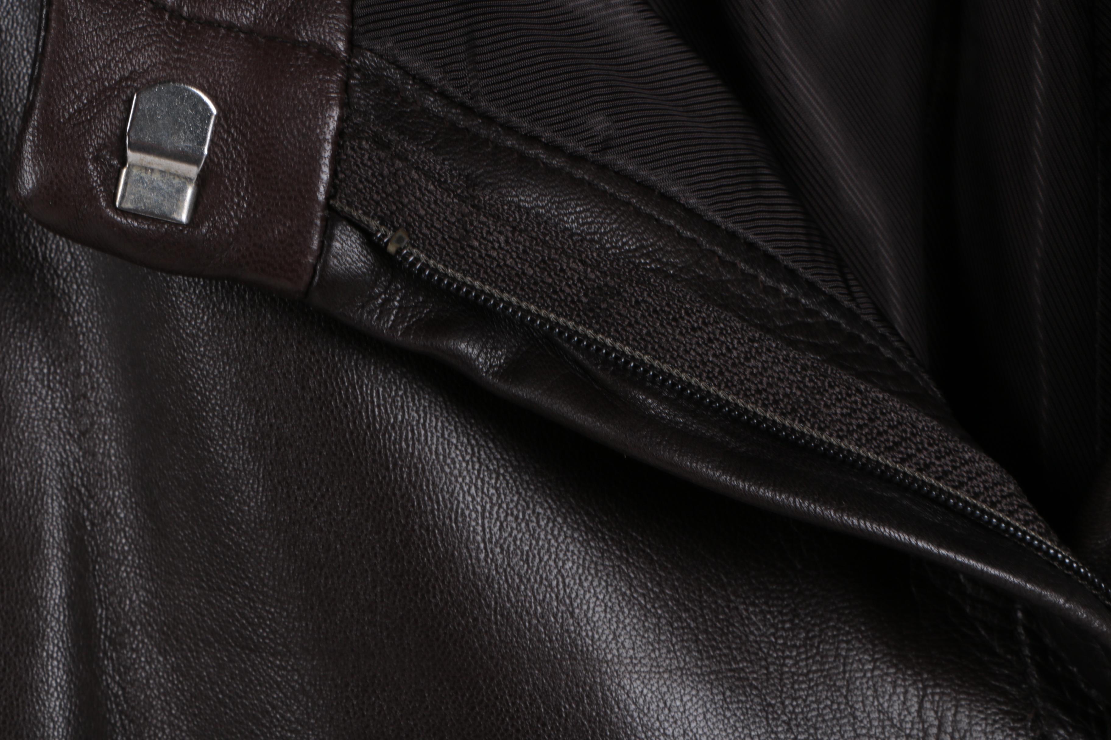 Women's Max Mara Brown Leather Pants