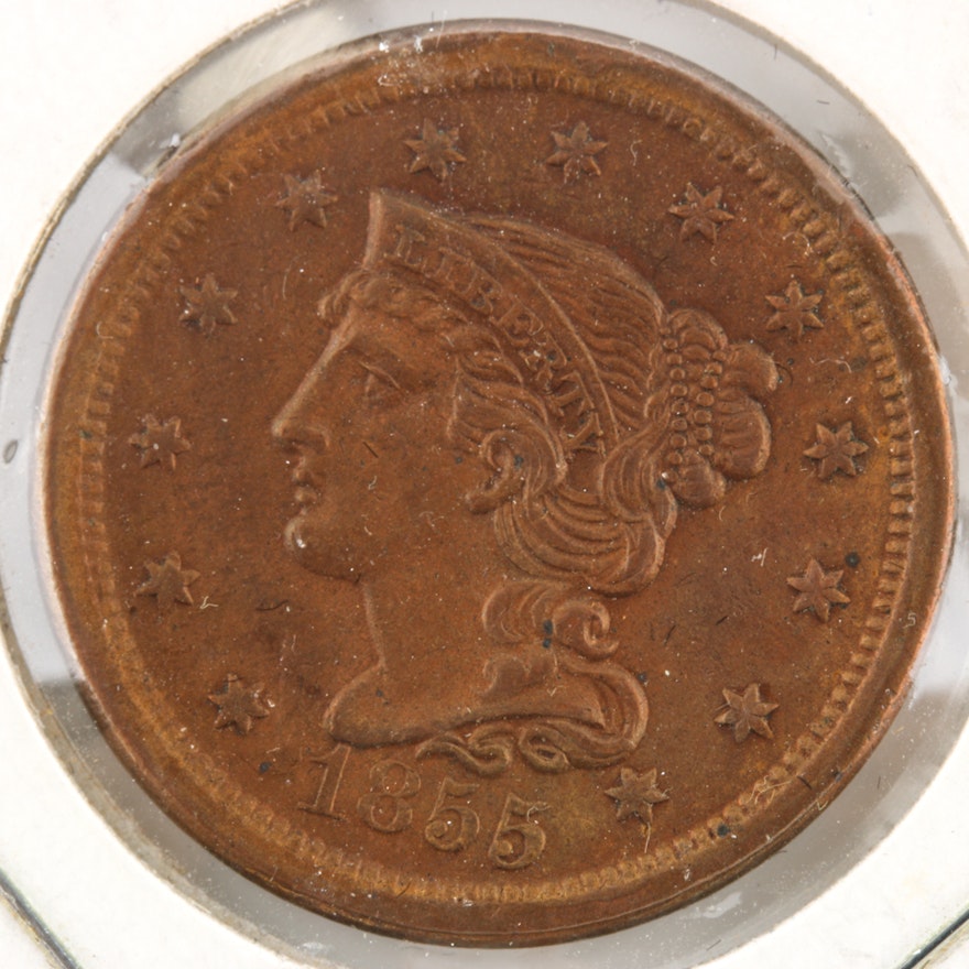 1855 Braided Hair Large Cent