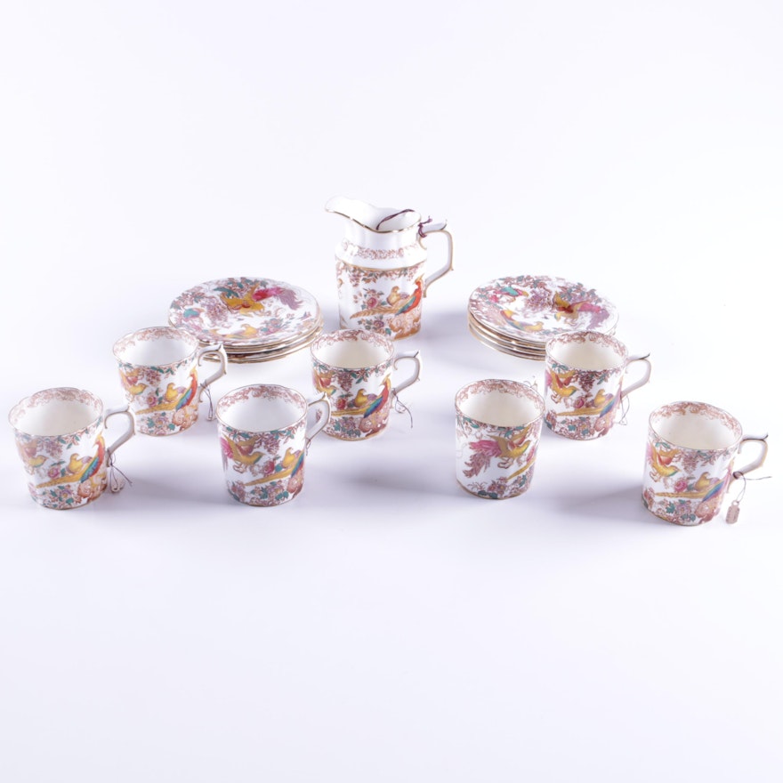 Royal Crown Derby "Olde Avesbury" Cups and Saucers with Creamer