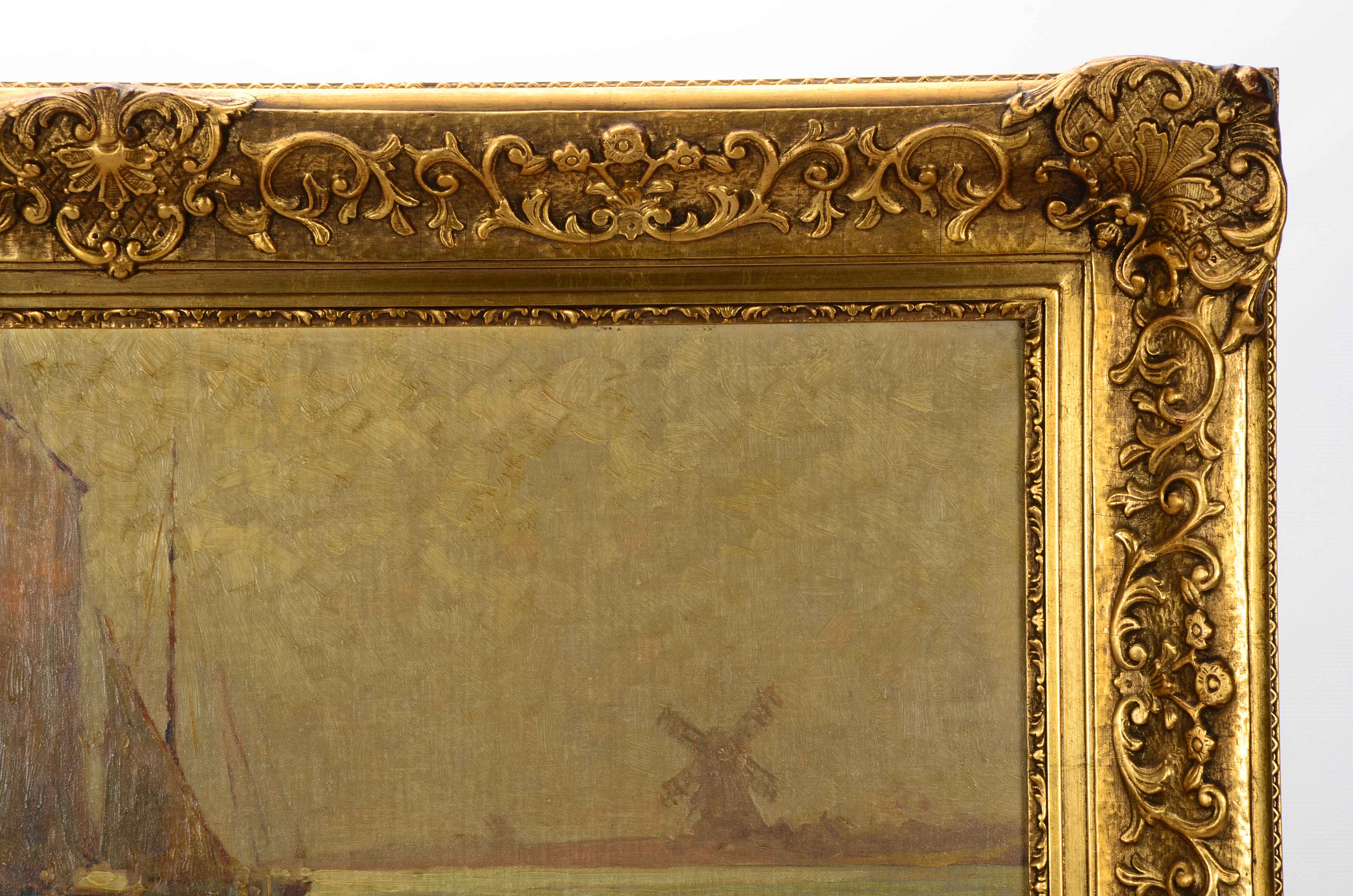 F.G. Grust Original Early-20th Century Oil Painting on Canvas