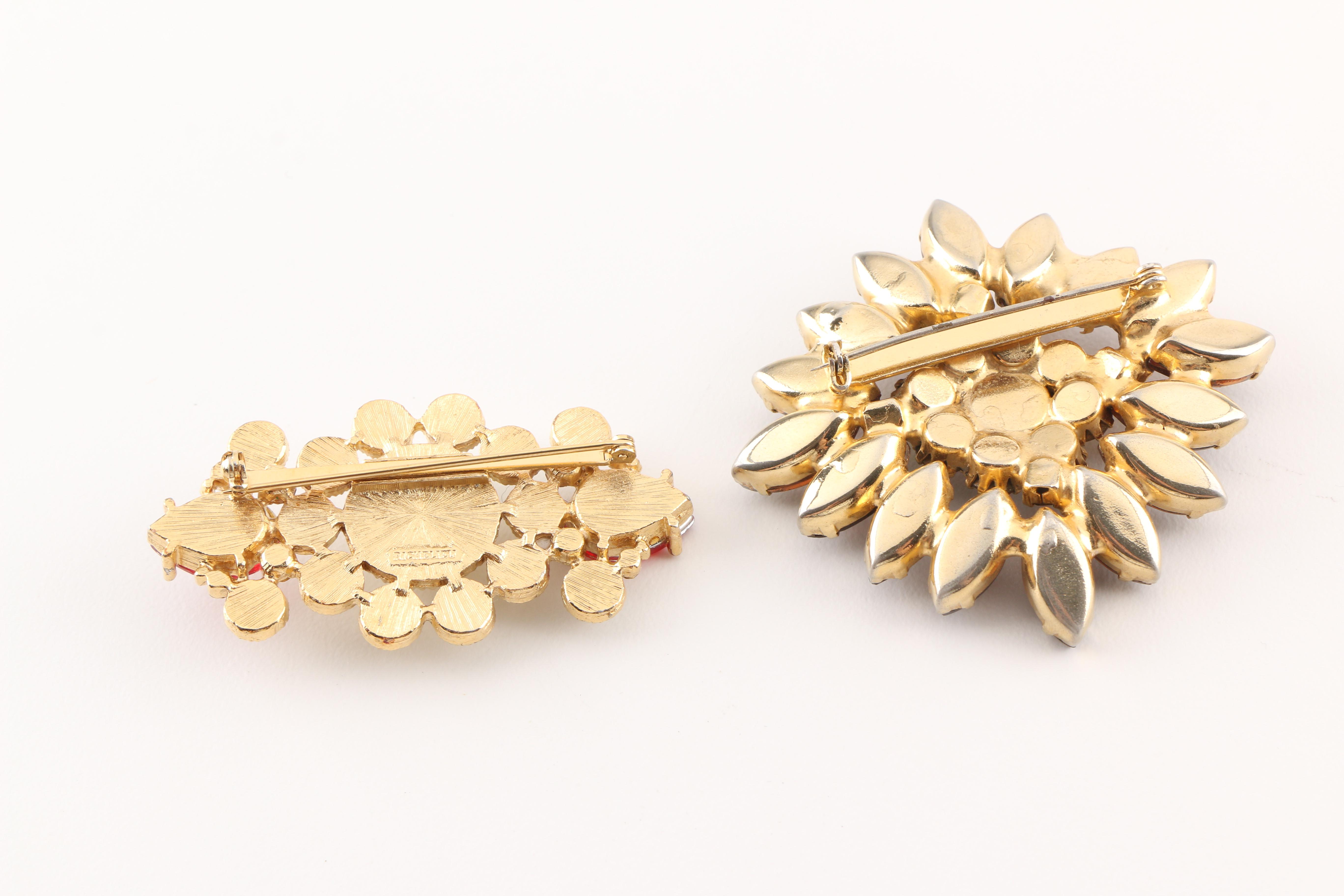 Assortment of Brooches and Earring Including Richelieu