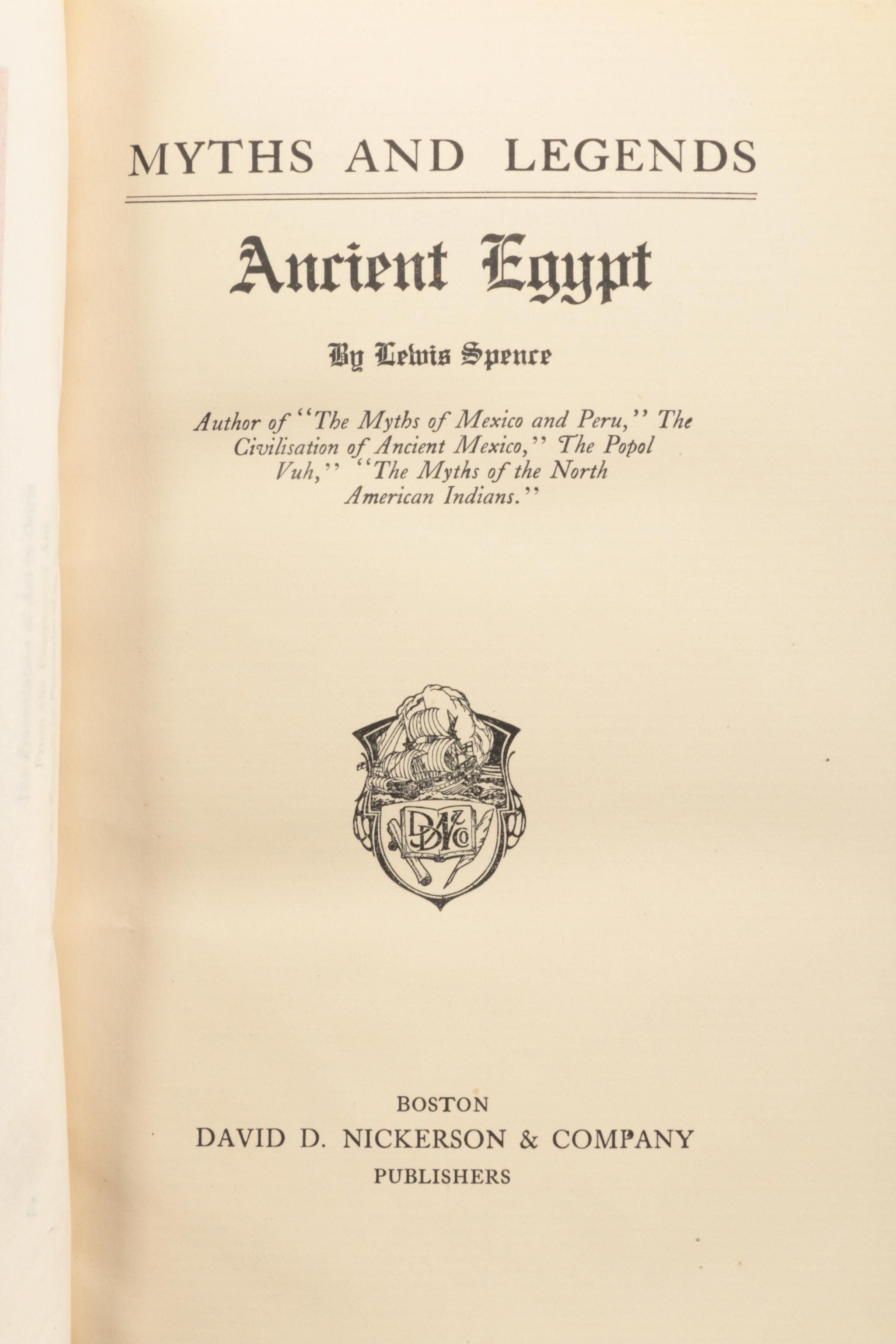 Four Volumes of "Myths and Legends" by Lewis Spence