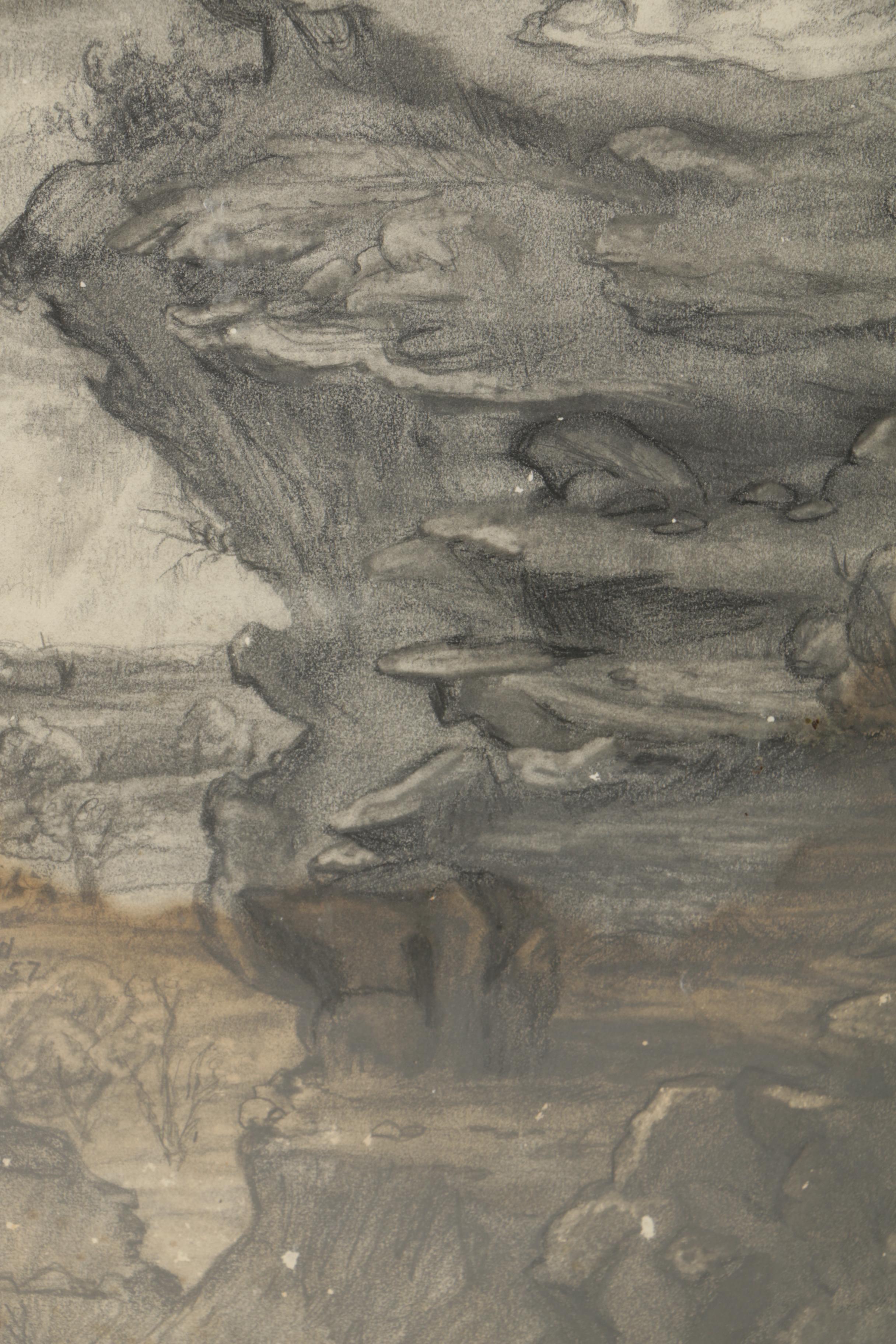 Marilyn Ward Charcoal Drawing of the Holy Family and Angels