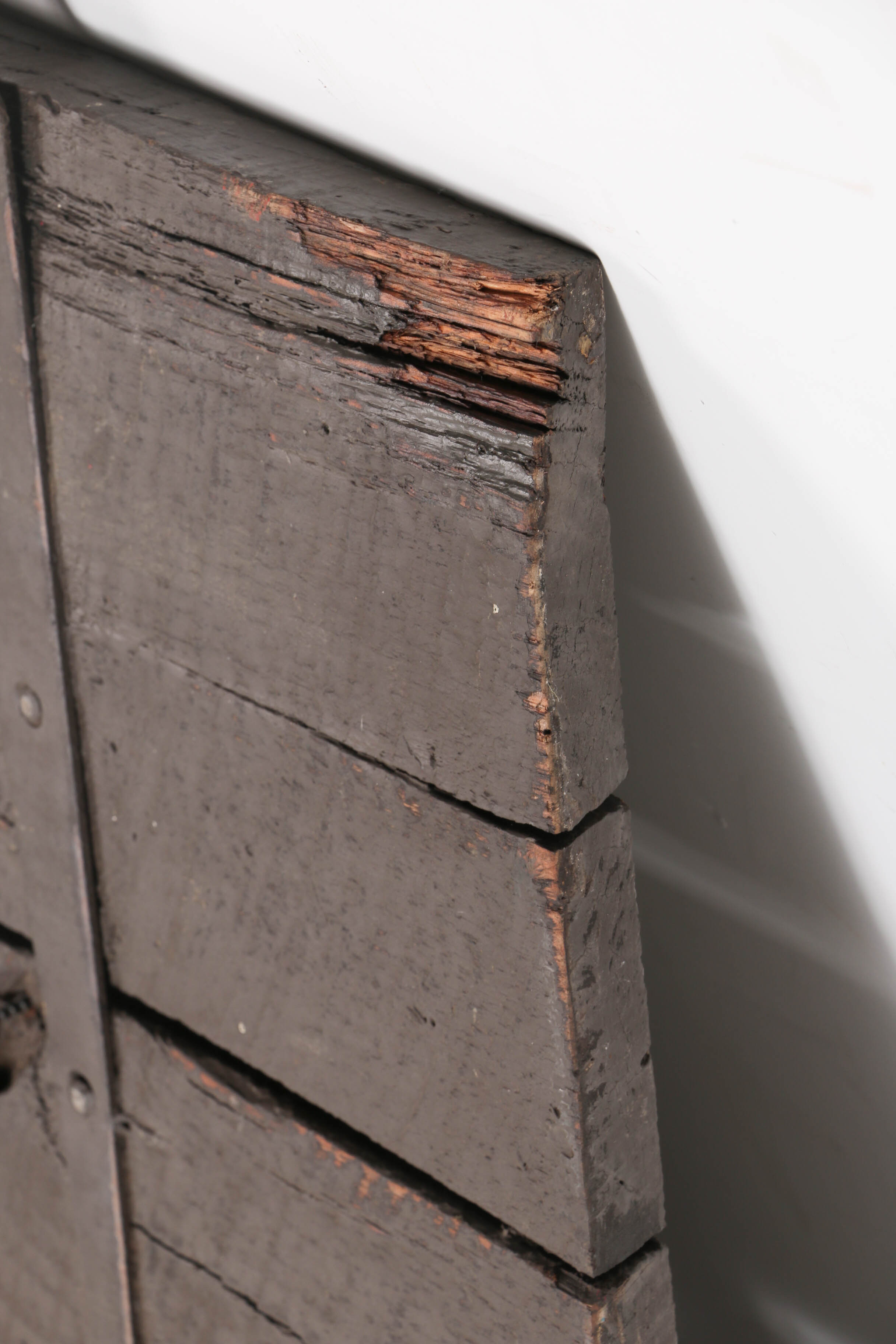 Vintage Decorative Wood Gate with Axe & Hammer Embellishments