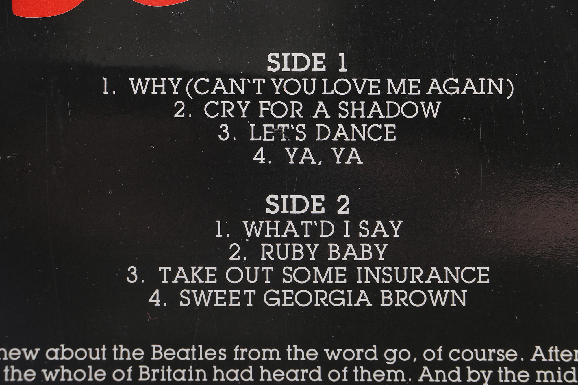 The Beatles Featuring Tony Sheridan "Hamburg 1961" Sealed LP