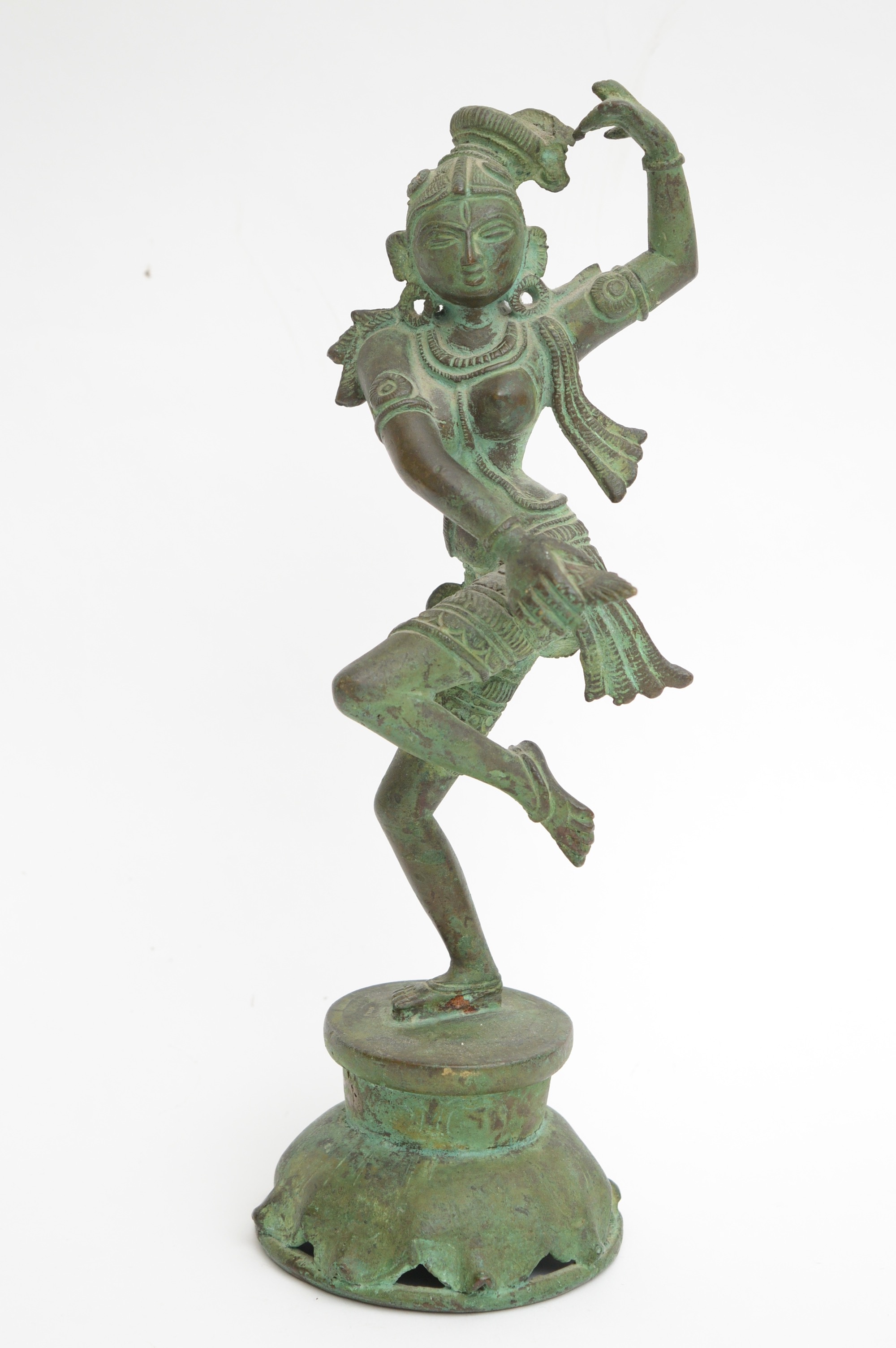 Cast Metal Dancing Apsara Figurine