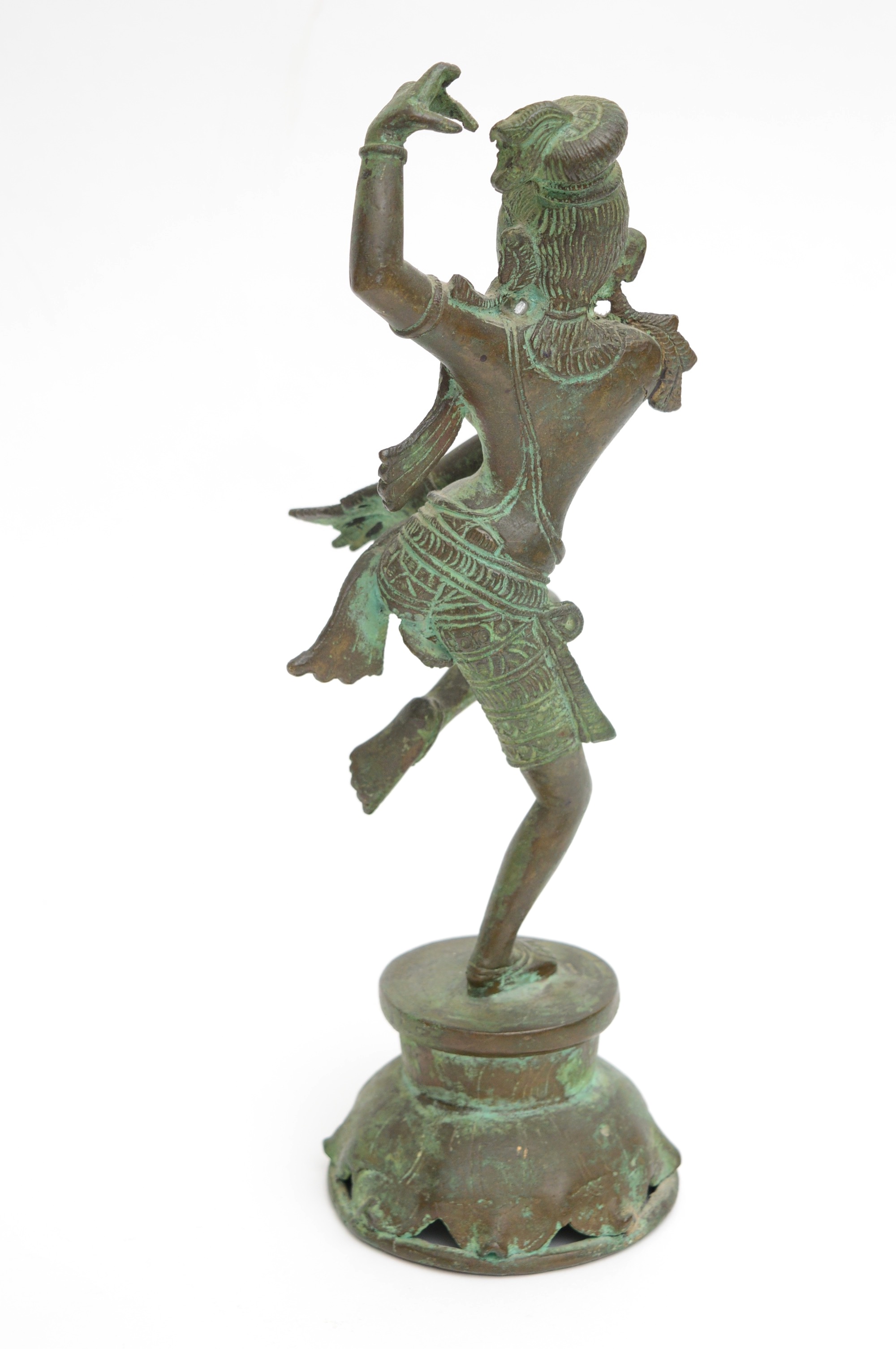 Cast Metal Dancing Apsara Figurine