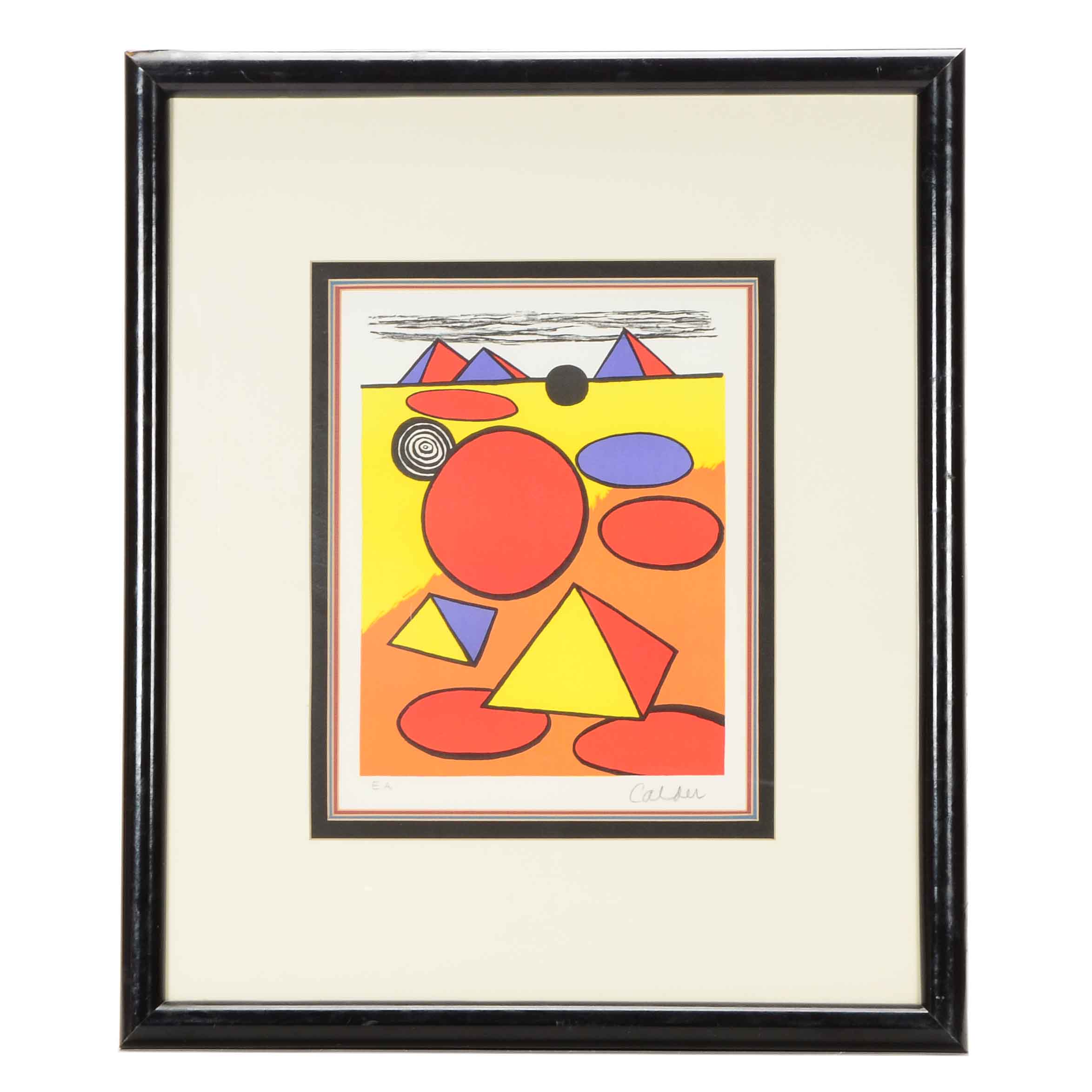 Alexander Calder 1975 Artist's Proof Color Lithograph "A San Lazzaro"
