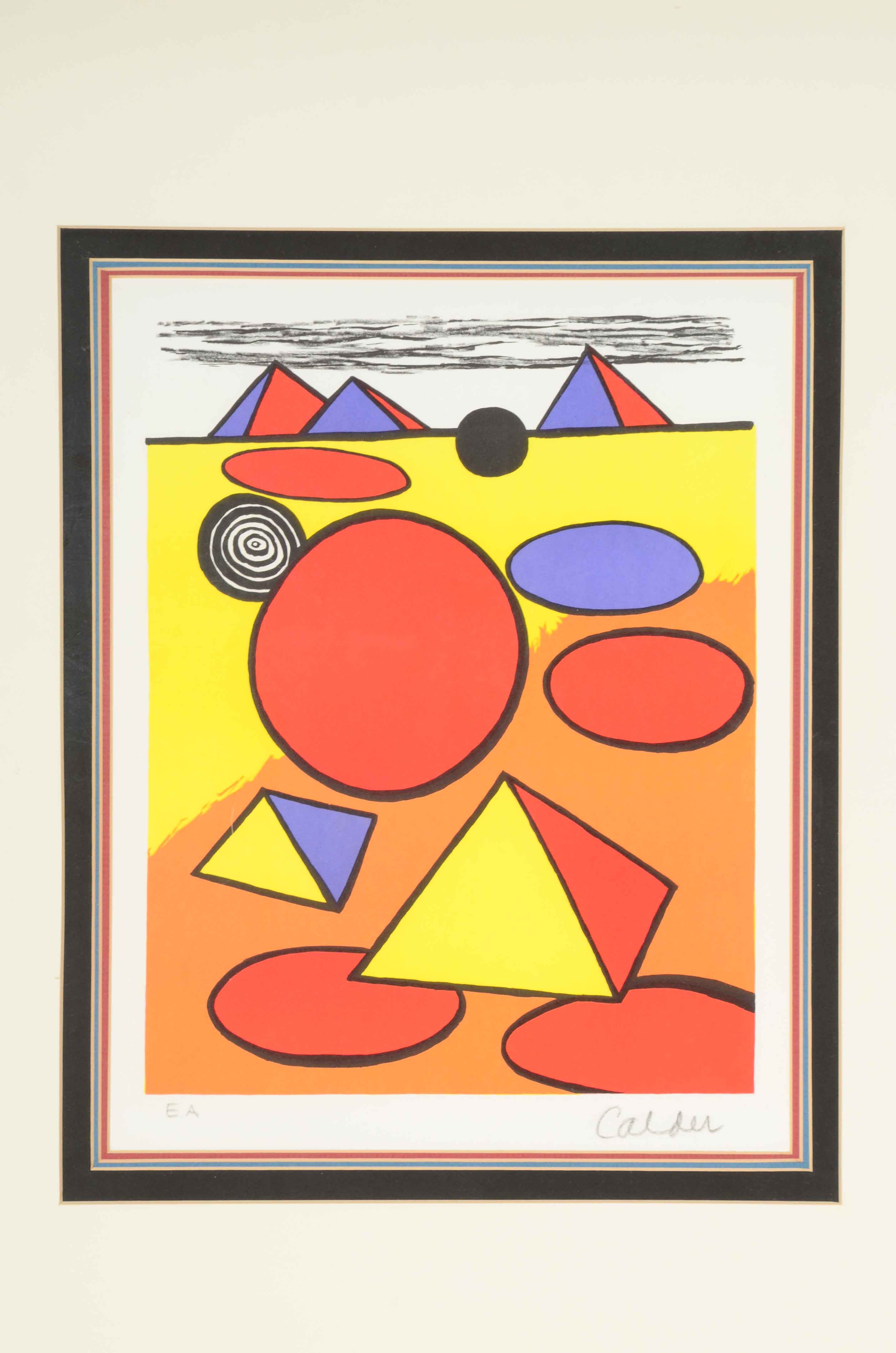 Alexander Calder 1975 Artist's Proof Color Lithograph "A San Lazzaro"