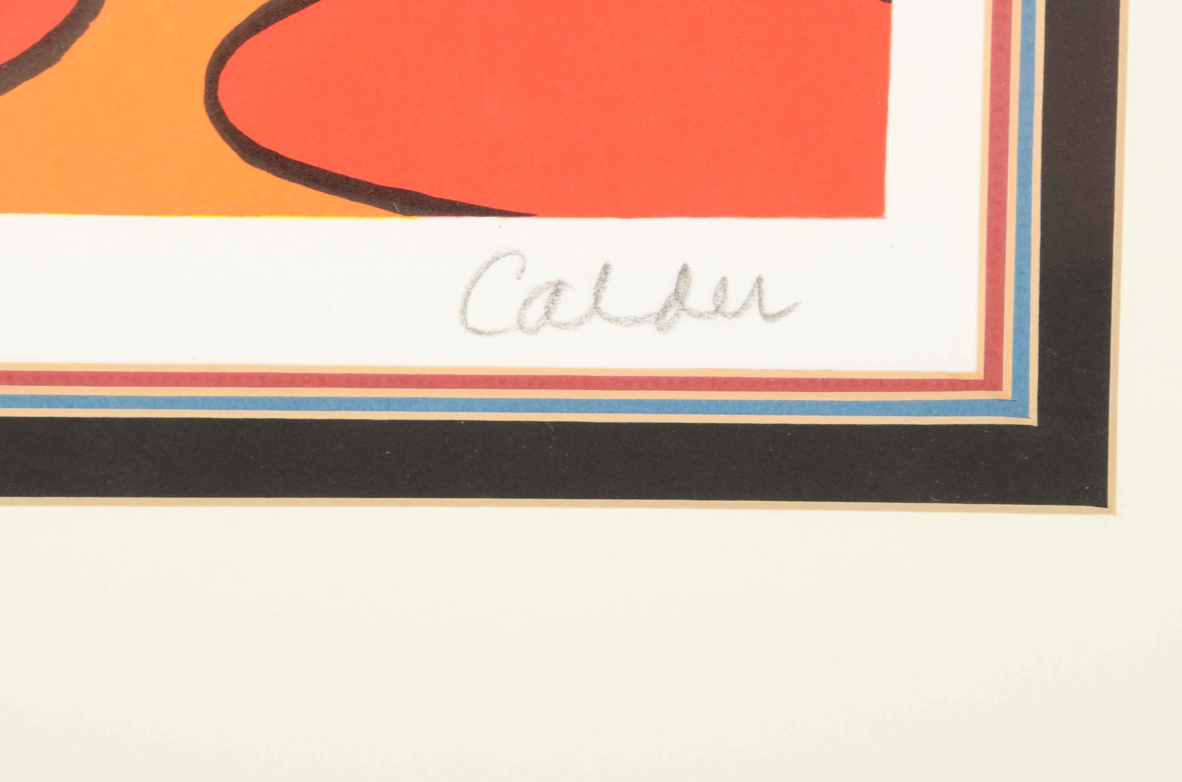 Alexander Calder 1975 Artist's Proof Color Lithograph "A San Lazzaro"