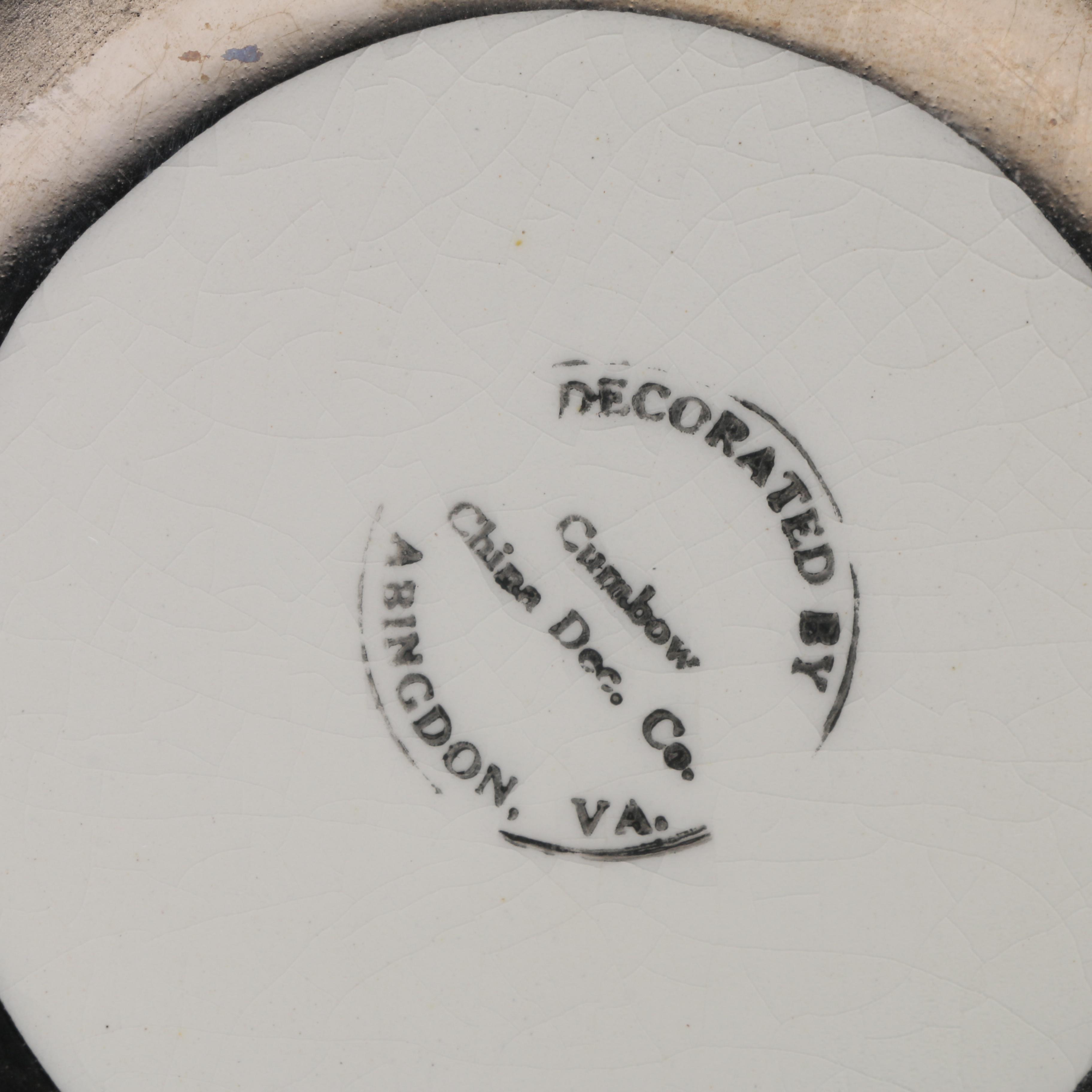 Vintage Cumbow China Luster Painted "Betsy Ross" Creamer Pitchers