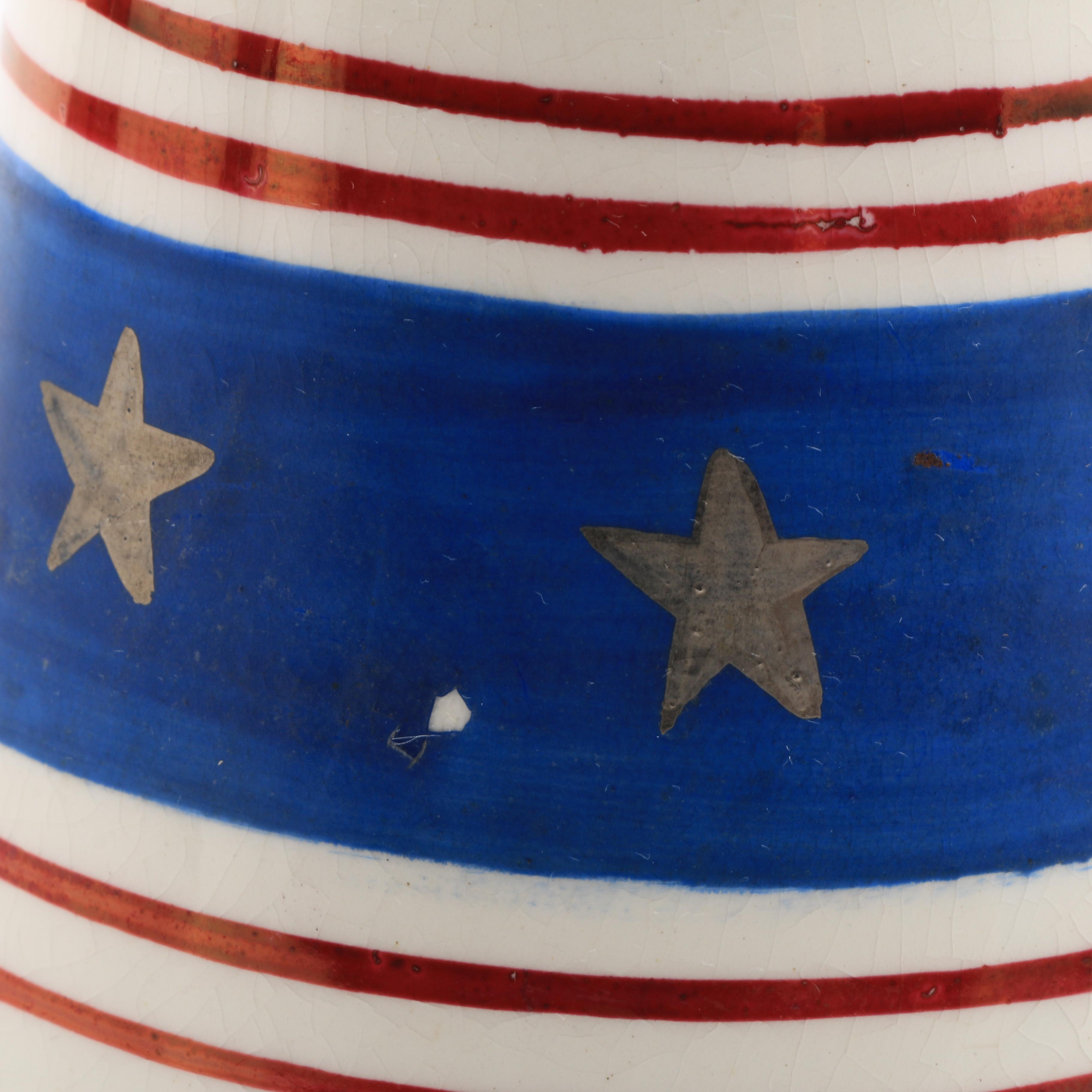 Vintage Cumbow China Luster Painted "Betsy Ross" Creamer Pitchers