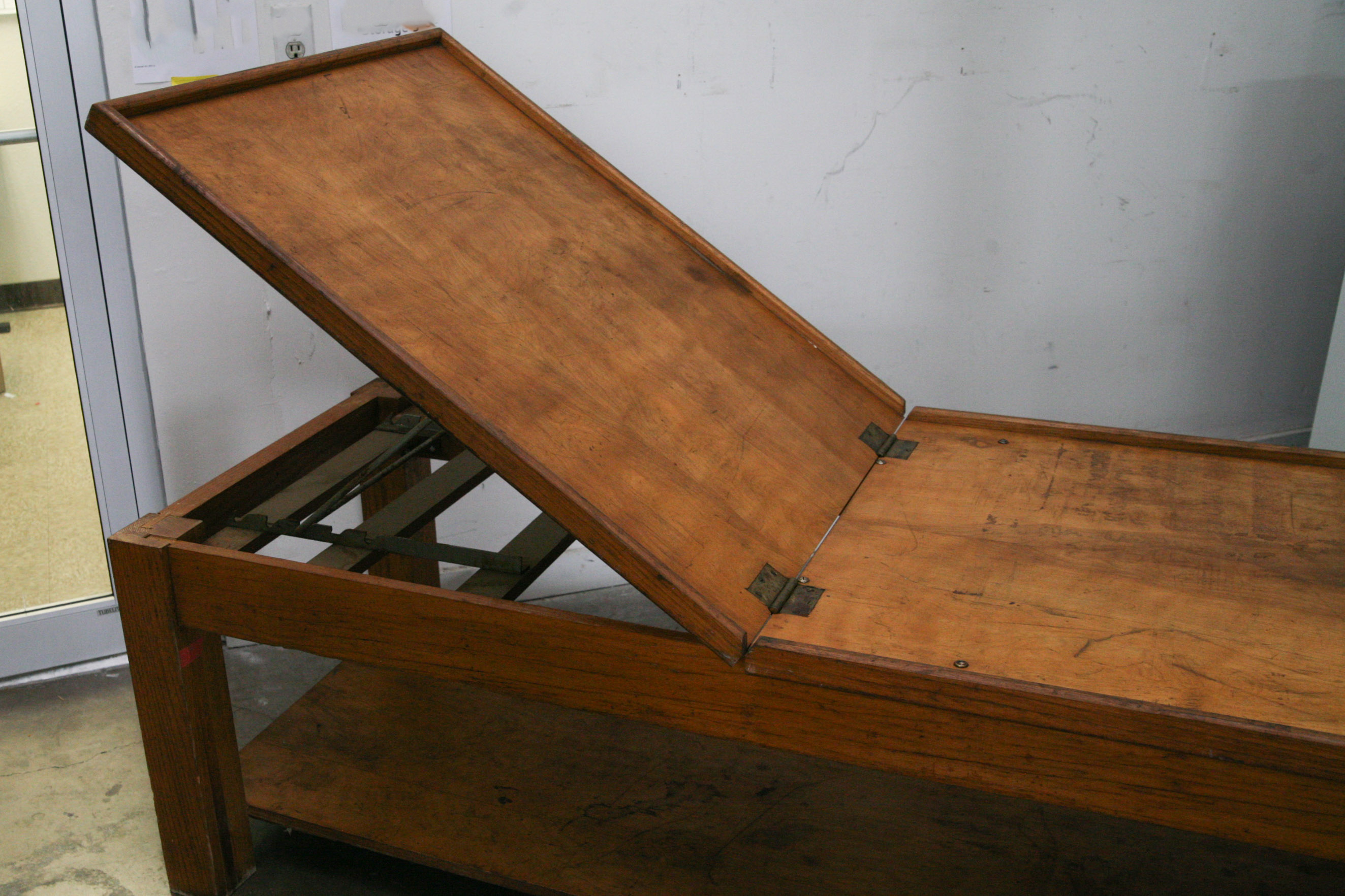 Vintage Wooden Hospital Bed