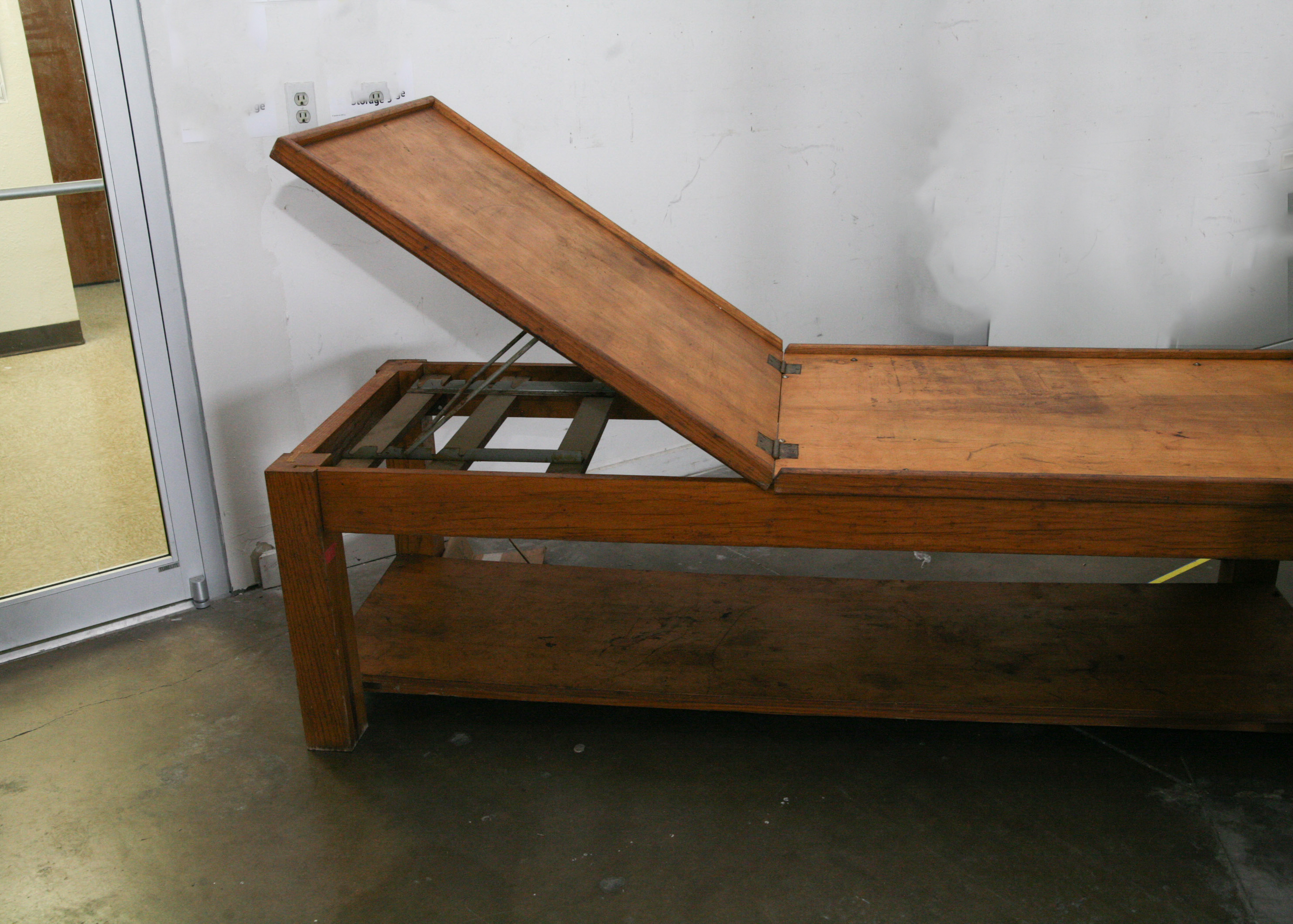 Vintage Wooden Hospital Bed