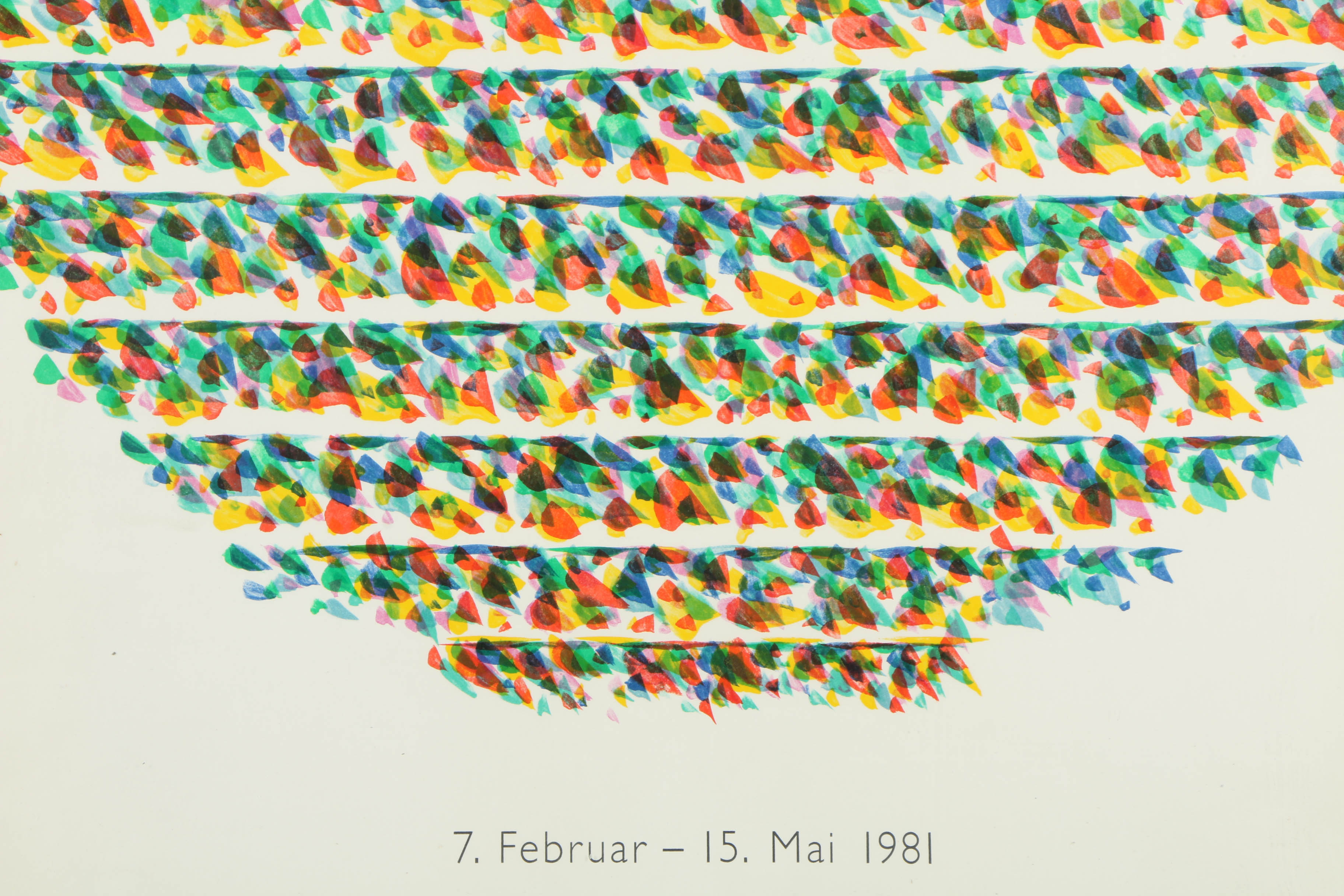 Piero Dorazio Color Lithograph on Paper Exhibition Poster