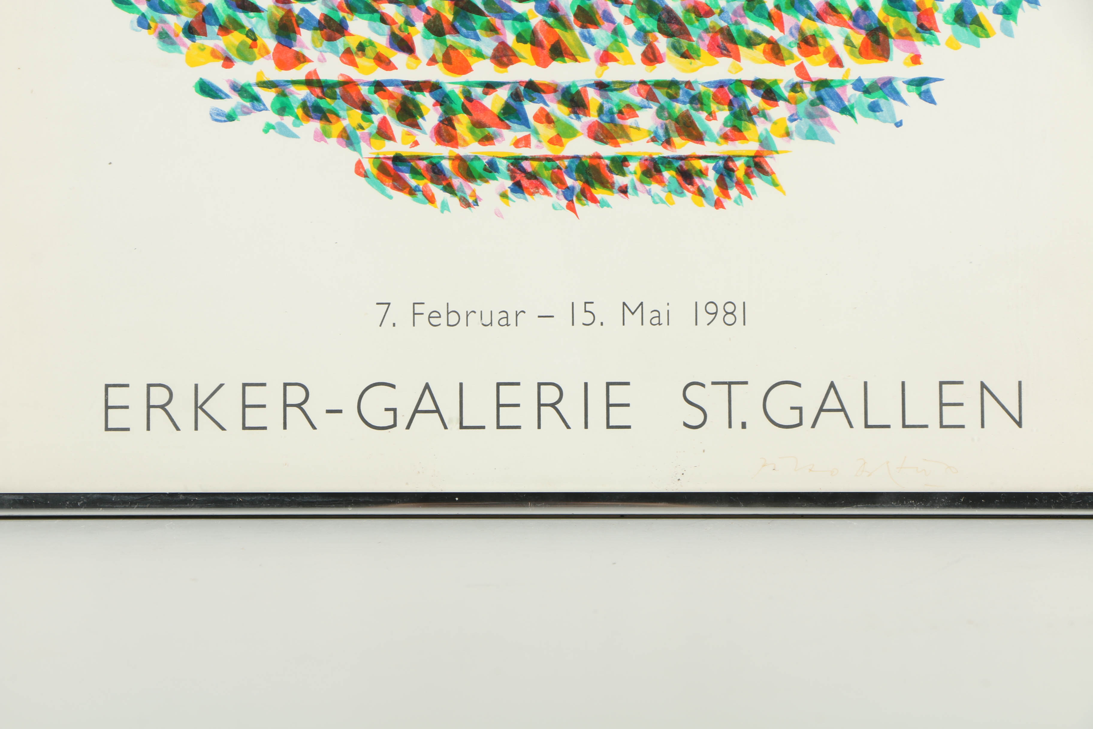 Piero Dorazio Color Lithograph on Paper Exhibition Poster