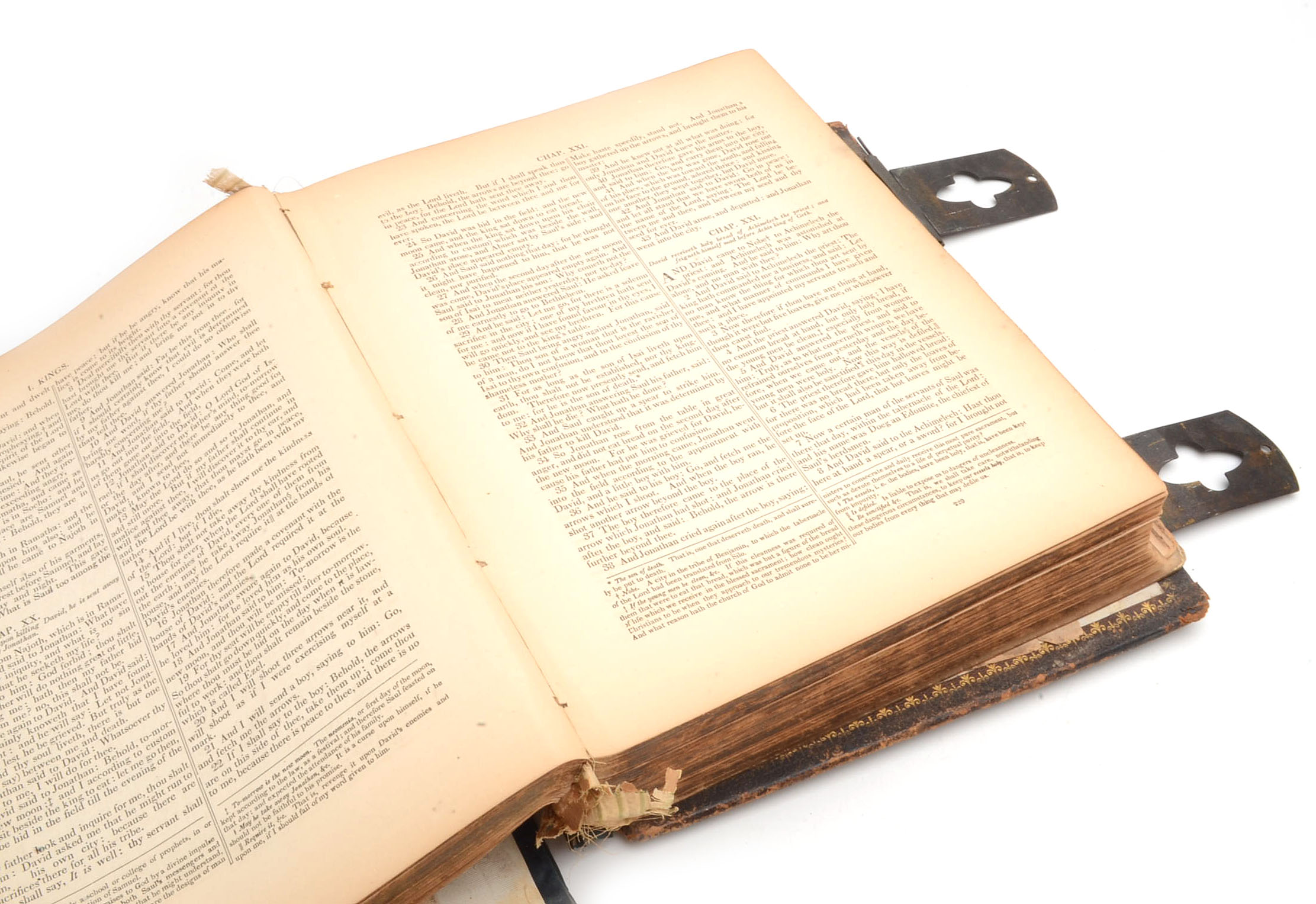 Antique Catholic Bible with Decorative Leather Hardcover