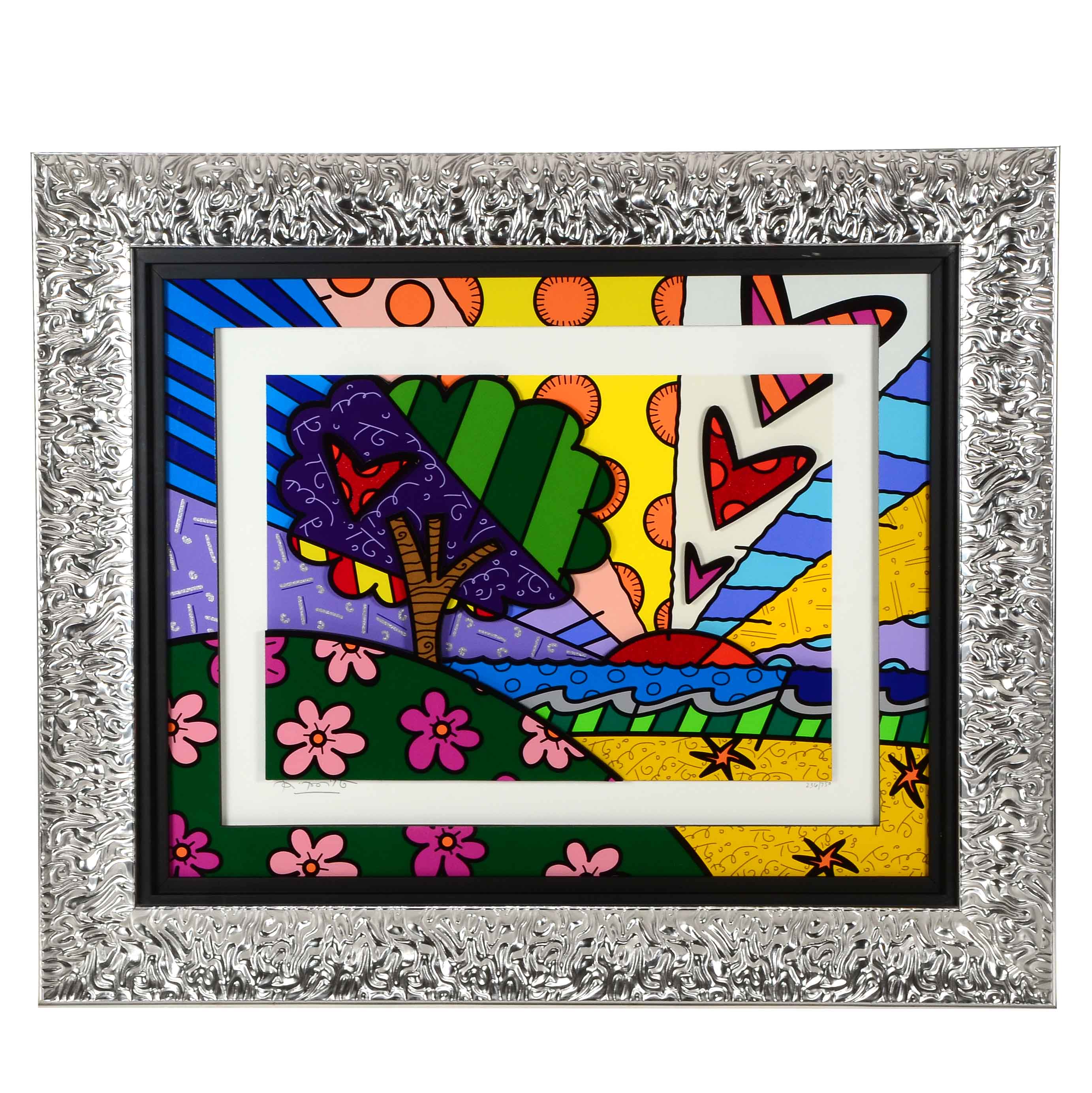 Romero Britto Limited Edition Serigraph "New Horizon'