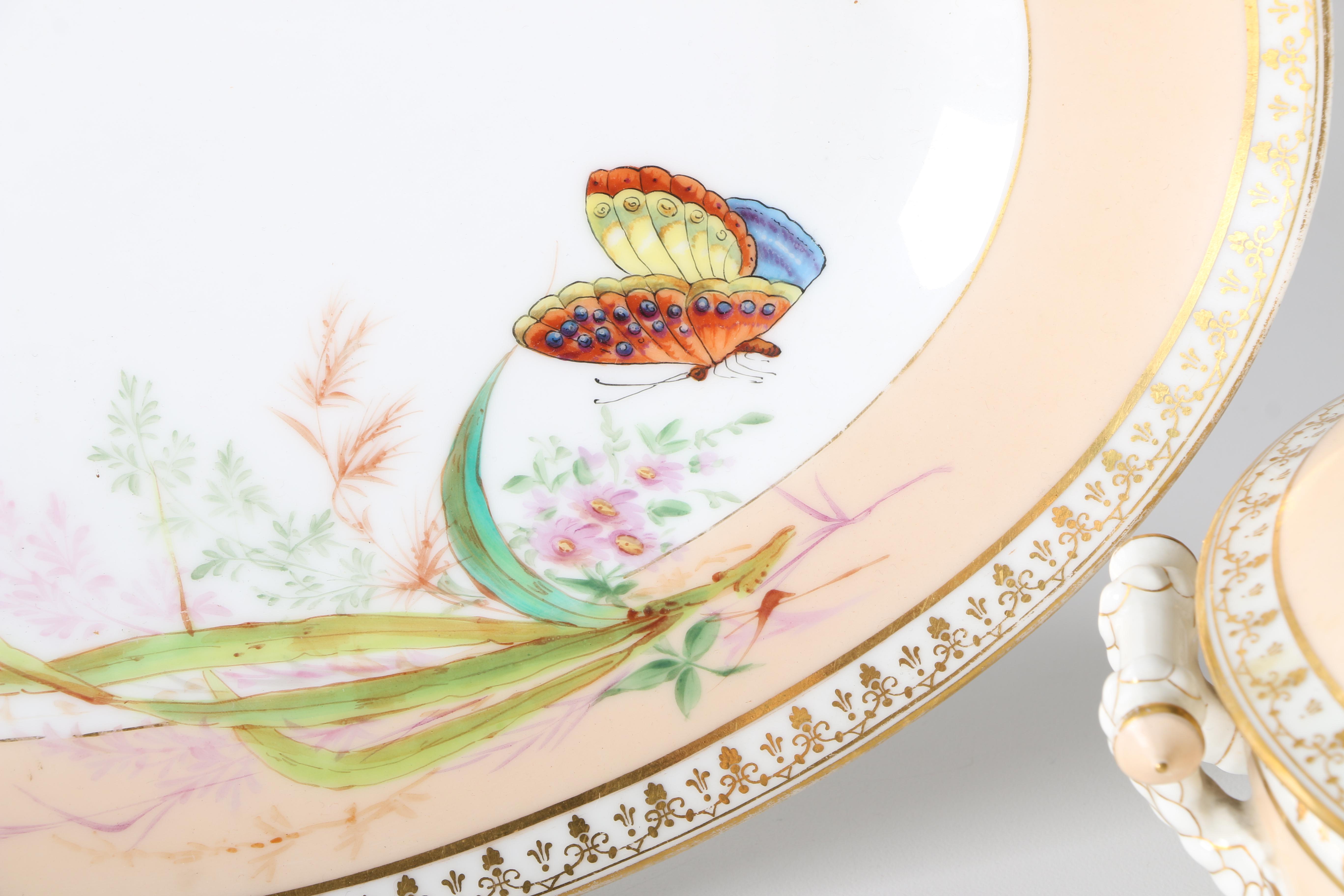 Butterfly Motif China including Antique Haviland and Staffordshire
