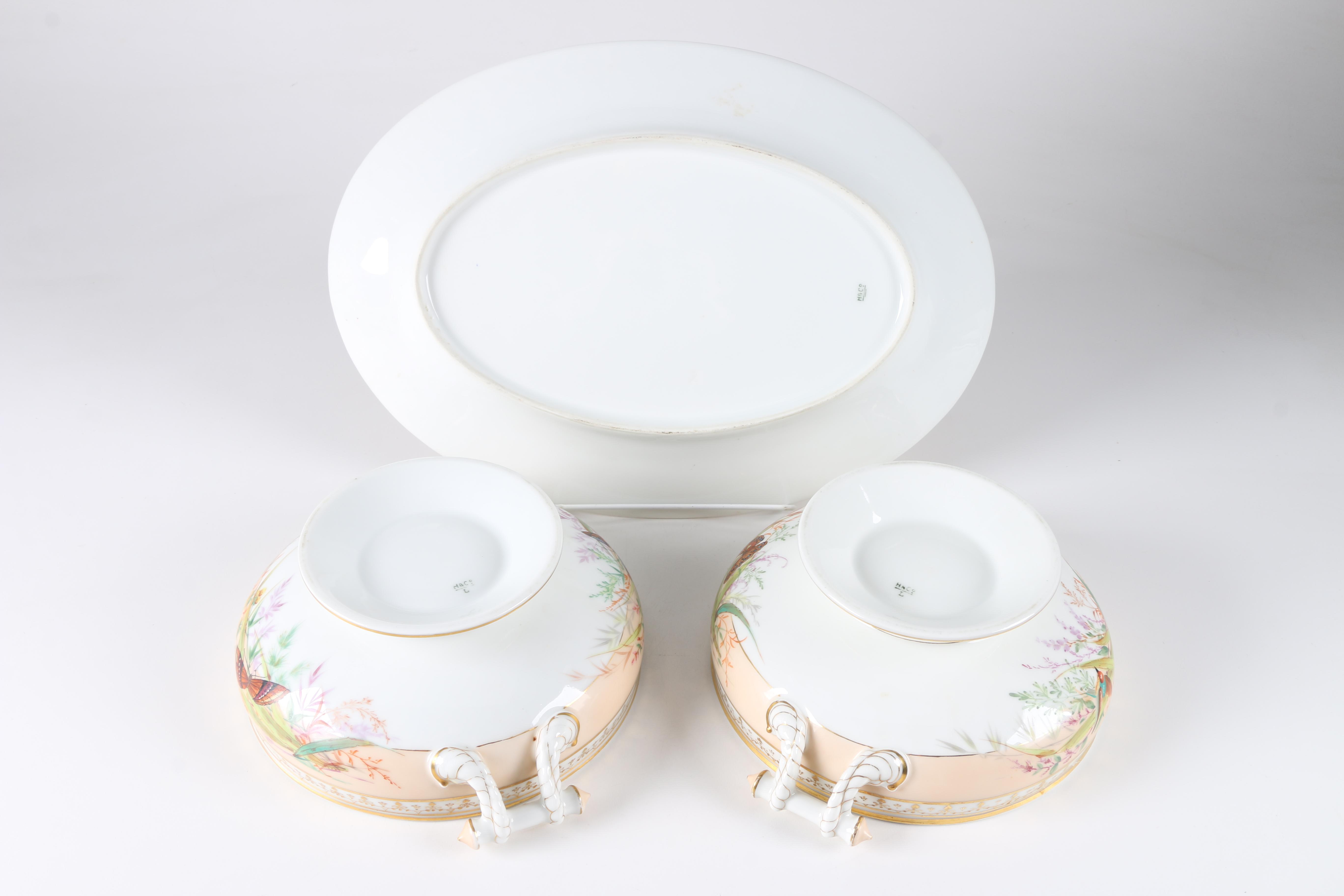 Butterfly Motif China including Antique Haviland and Staffordshire