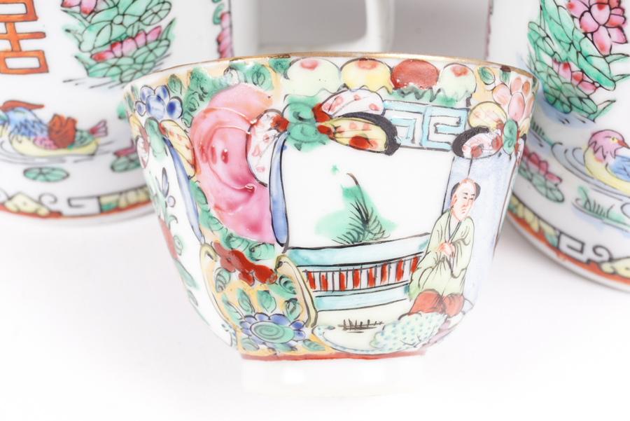 Hand-painted Chinese Rose Canton Porcelain